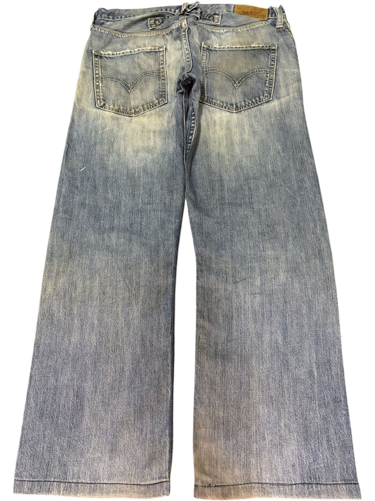 Levi's Vintage 90s Levis 202 Buckle Back Distressed Jeans Size 30" / US 8 / IT 44 - 2 Thumbnail