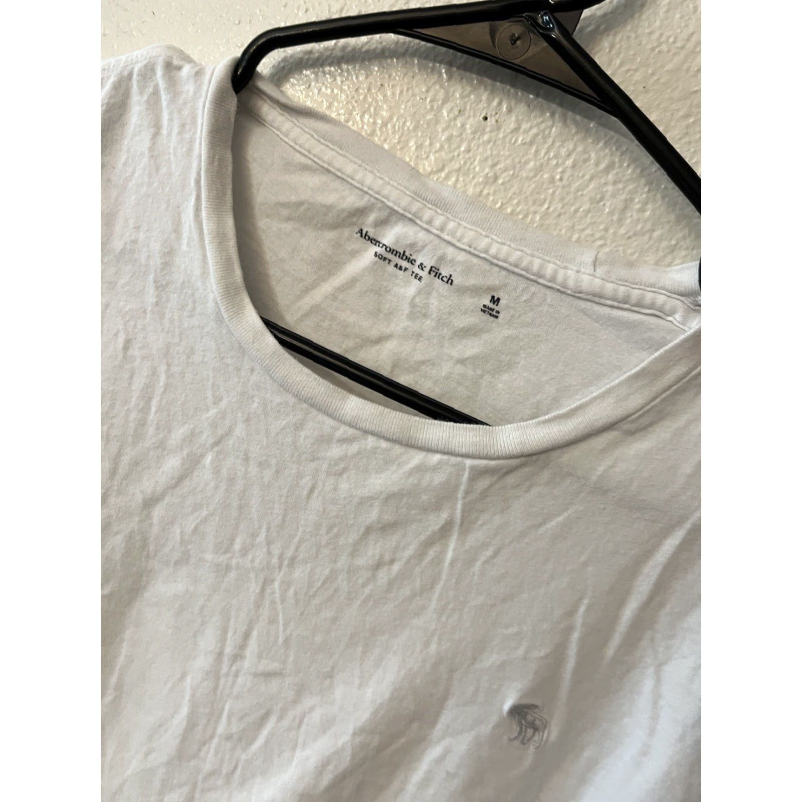 Abercrombie & Fitch VINTAGE Abercrombie & Fitch Soft A&FT Shirt Men Medium White Logo Short Sleeve CrewNeck - Men's T-Shirt Slim Fit Size US M / EU 48-50 / 2 - 3 Thumbnail