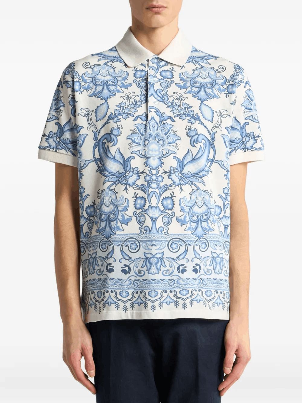 Designer × The Unbranded Brand Floral-Print Polo Shirt – Bold Botanical Pattern Polo Size US L / EU 52-54 / 3 - 2 Thumbnail