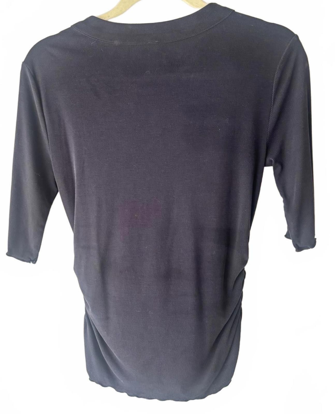 Free People Free People Black Short Sleeve Women's T-Shirt Size M / US 6-8 / IT 42-44 - 7 Thumbnail