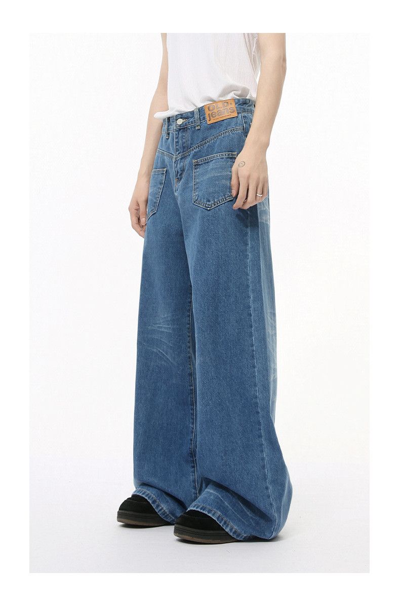 Japanese Brand × Jean Washed vintage pocket design drape straight jeans Size US 32 / EU 48 - 3 Thumbnail