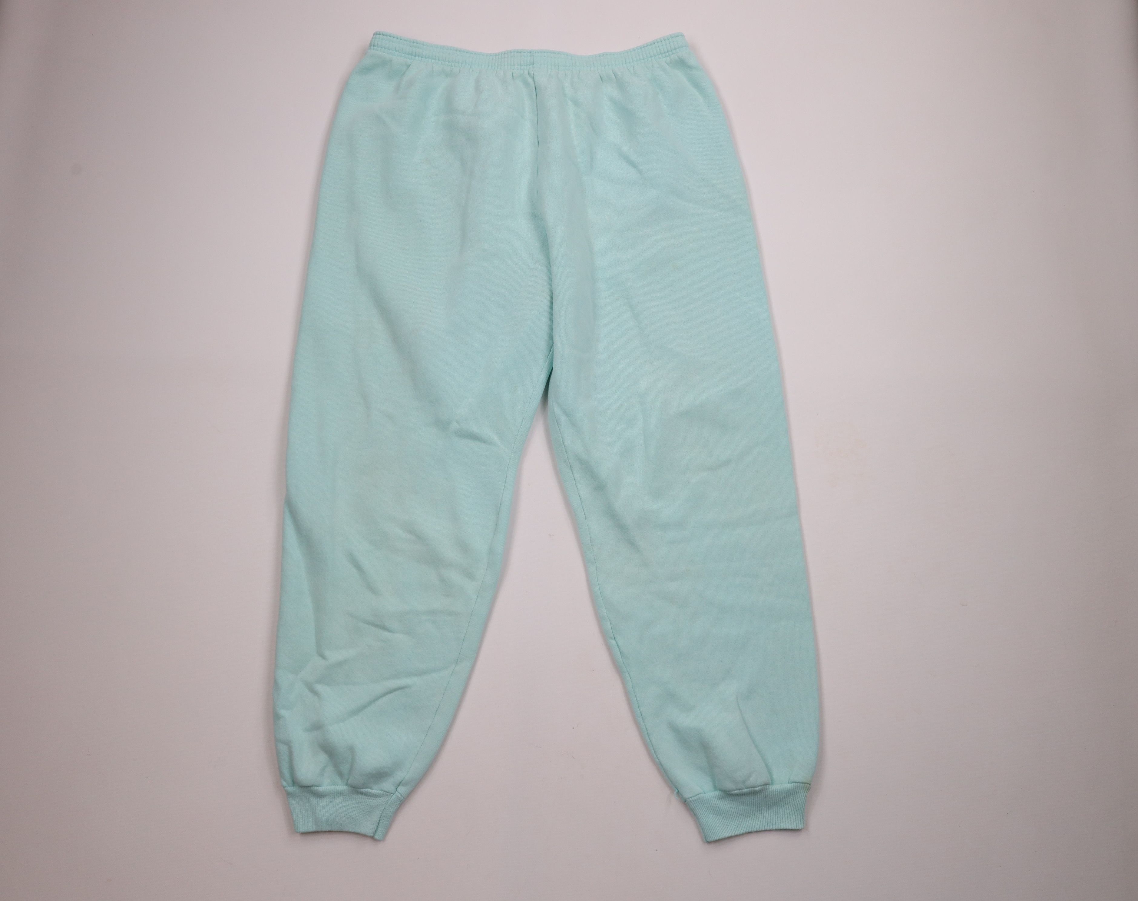 Vintage Vintage 90s Streetwear Blank Sweatpants Joggers Blue USA Size 32" / US 10 / IT 46 - 1 Thumbnail