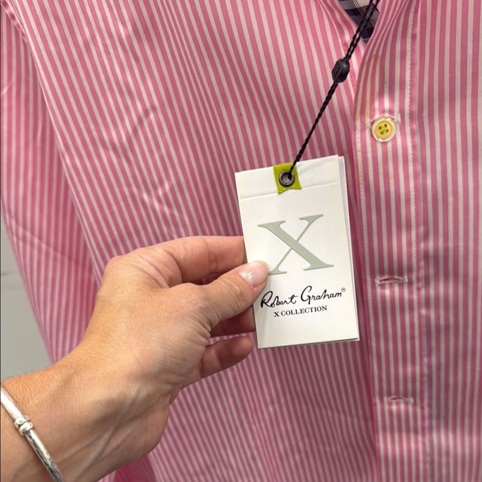 Robert Graham NWT Robert Graham Pink Striped Men's Shirt Size L Size US L / EU 52-54 / 3 - 9 Thumbnail