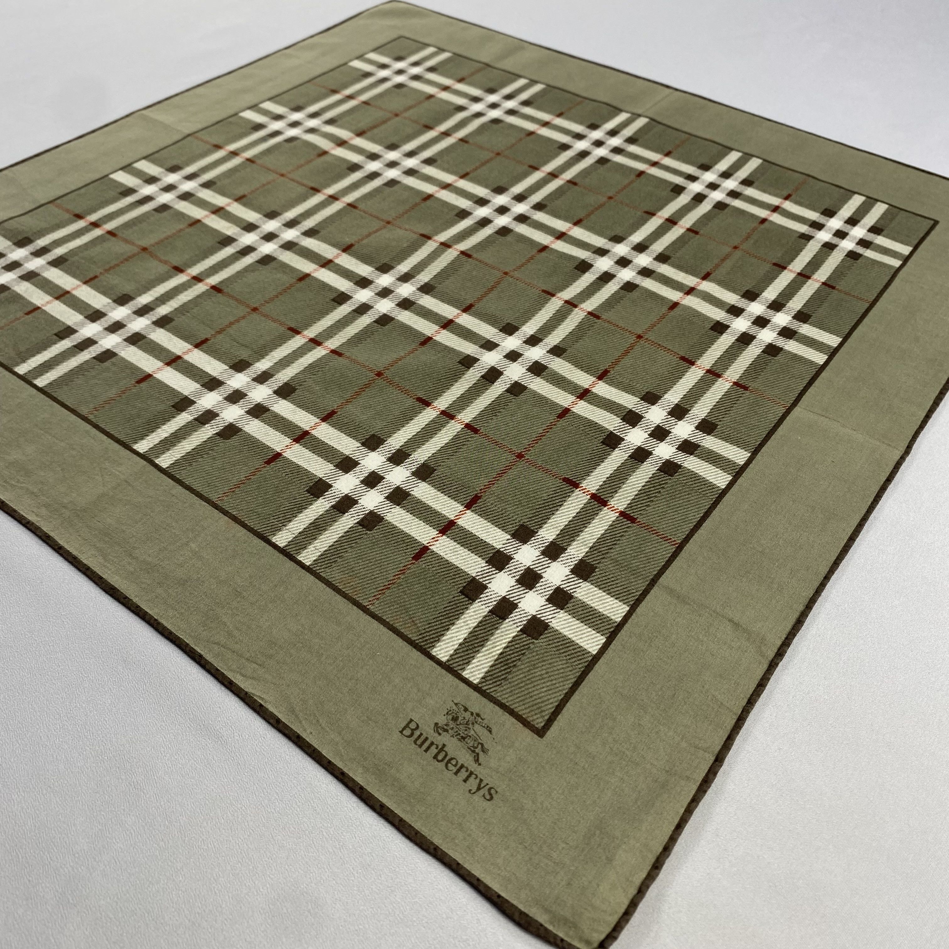 Burberry × Vintage Burberry Handkerchief / Neckerchief / Bandana-P1389 Size ONE SIZE - 2 Thumbnail