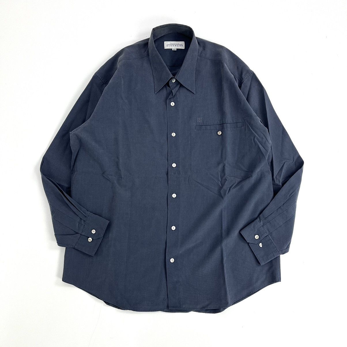 Givenchy × Vintage Vintage Monsieur Givenchy Long Sleeve Classic Shirt Logo Size US XXL / EU 58 / 5 - 1 Thumbnail