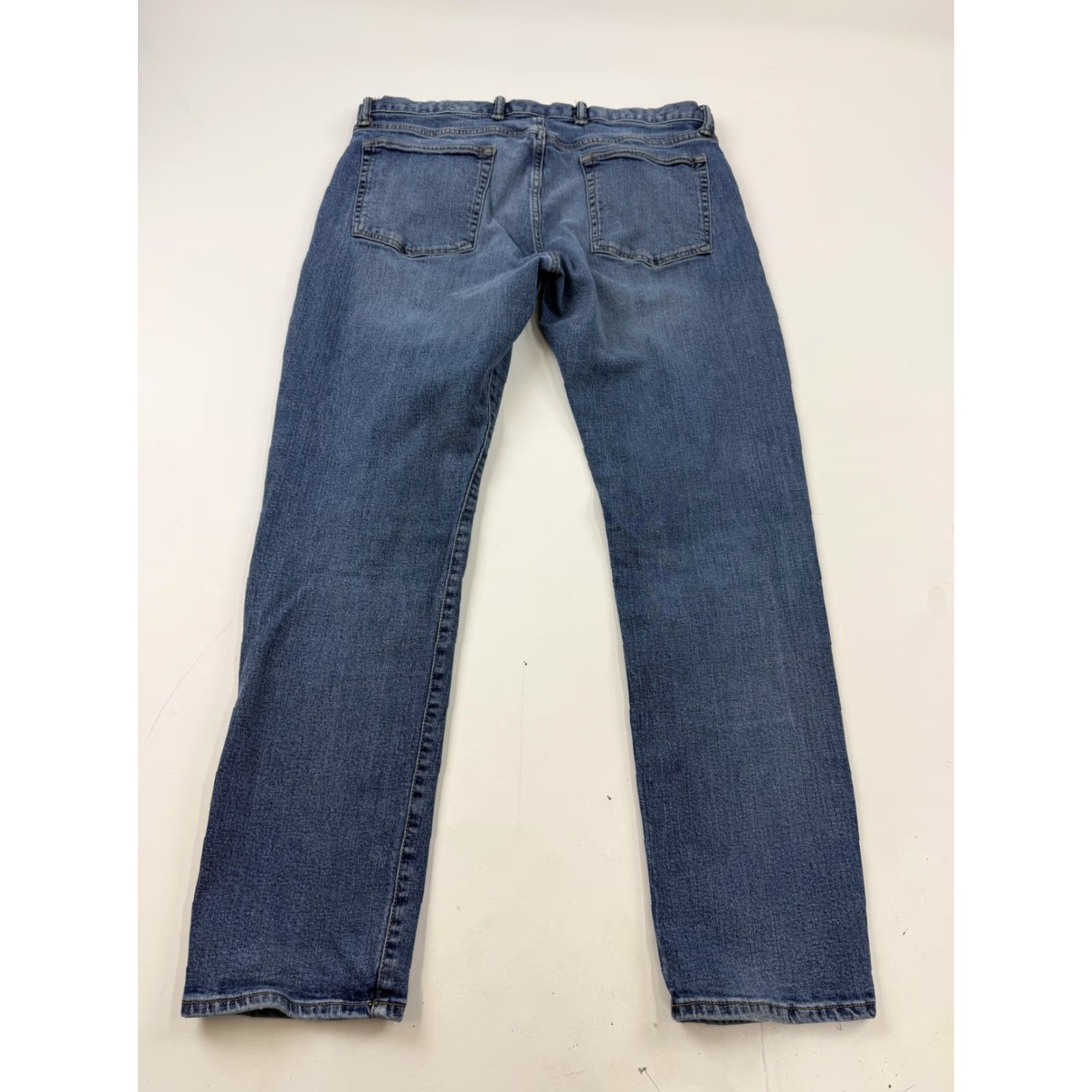 Gap Gap Jeans Mens 36x30 Blue Medium Wash Straight Stretch Denim Slim Pants Size US 36 / EU 52 - 4 Thumbnail