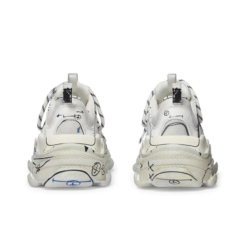 Balenciaga o1bcso1str1224 Triple S Sketch Sneakers in Multicolor Size US 9 / IT 39 - 5 Thumbnail