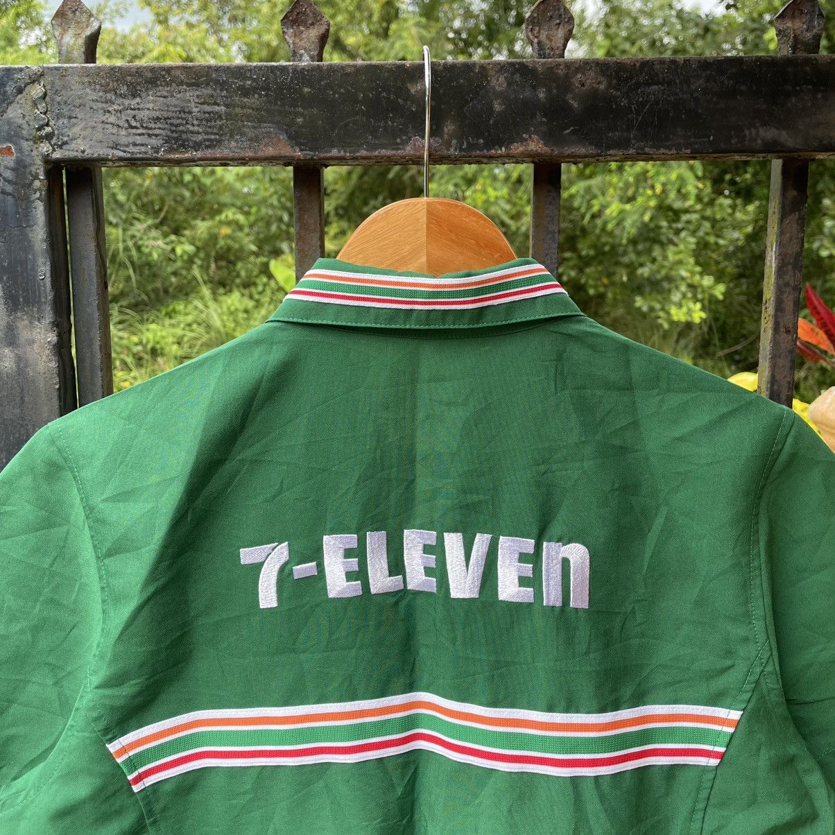 Vintage 🔥Vintage Seven Eleven Big Logo Full Zipper Uniform Shirts Size US M / EU 48-50 / 2 - 2 Thumbnail