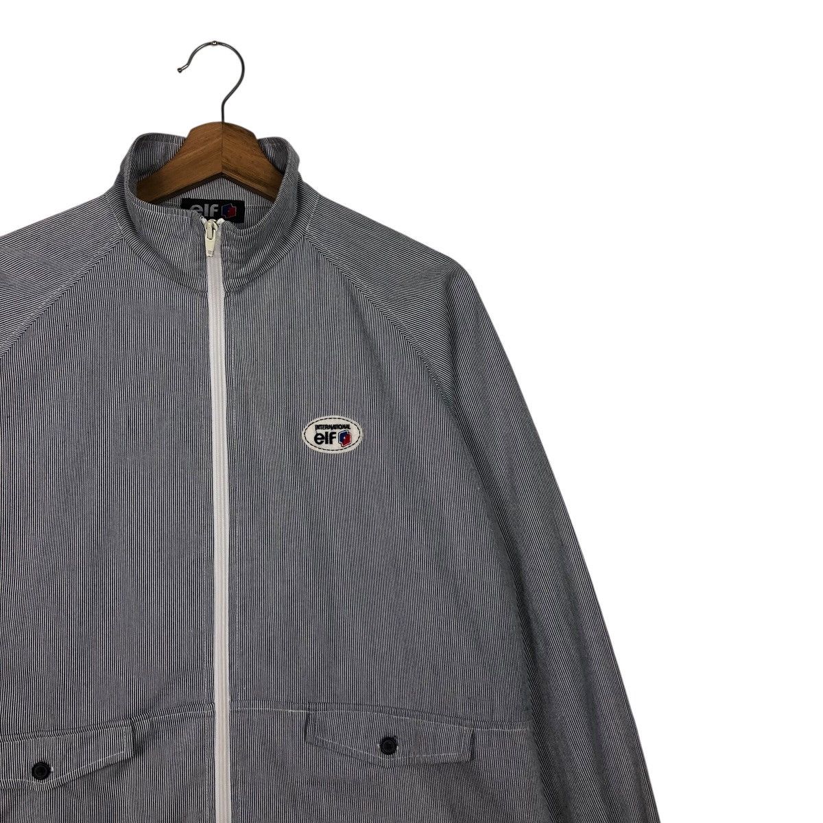 Japanese Brand Elf Racing Striped Full-Zip Jacket – Moto Streetwear Utility Size US M / EU 48-50 / 2 - 7 Thumbnail