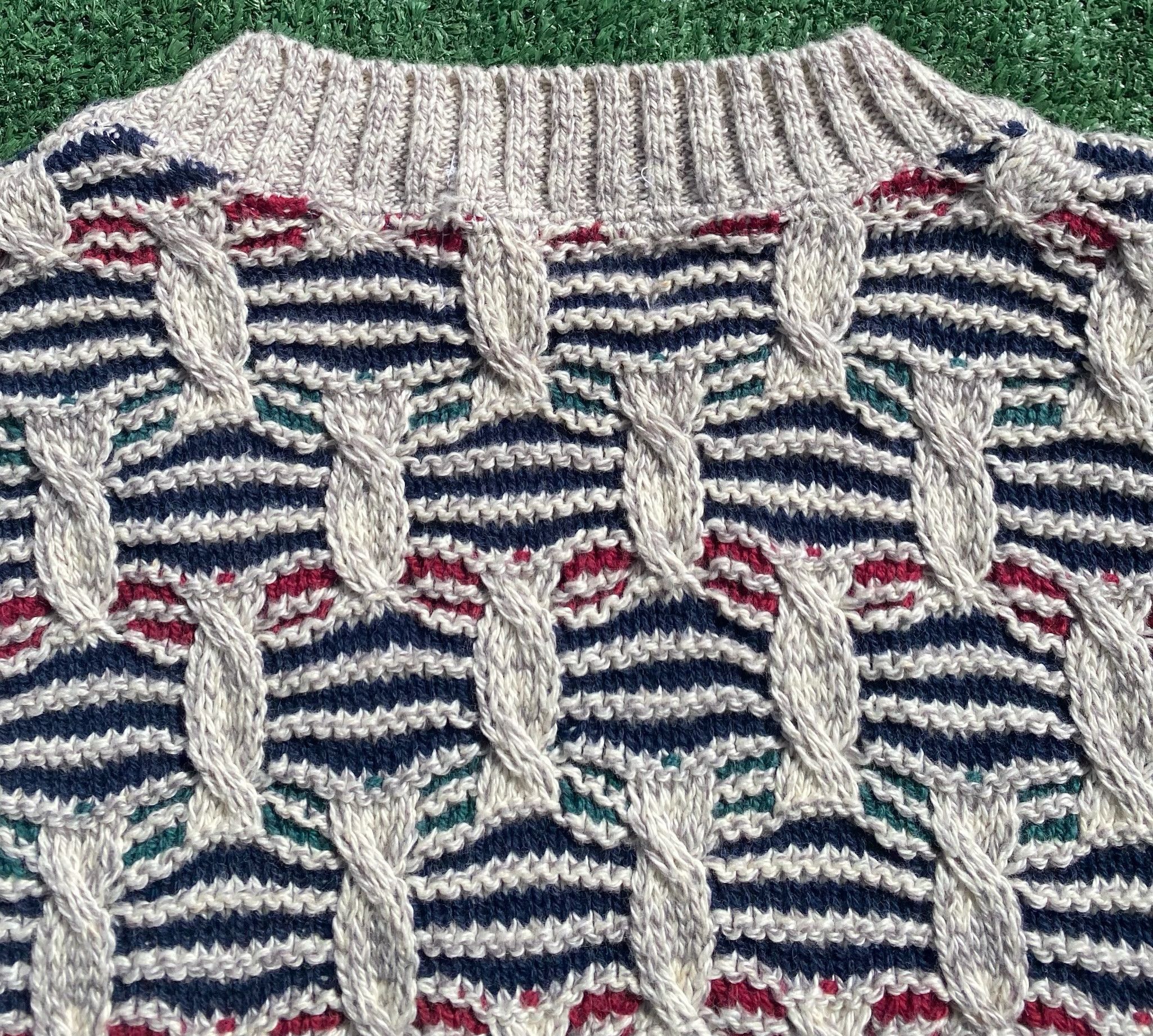 Vintage Vintage 90’s Textured Knit Sweater Men's Size XL USA Made Size US XL / EU 56 / 4 - 9 Thumbnail