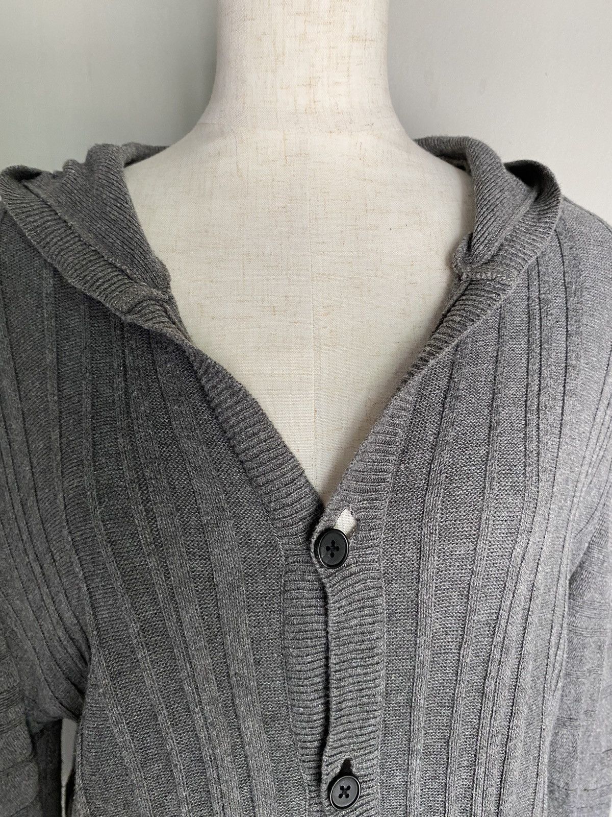Neil Barrett BLACKBARRETT By Neil Barrett Dark Gray Knit Hoodie Cardigan Size US M / EU 48-50 / 2 - 24 Thumbnail