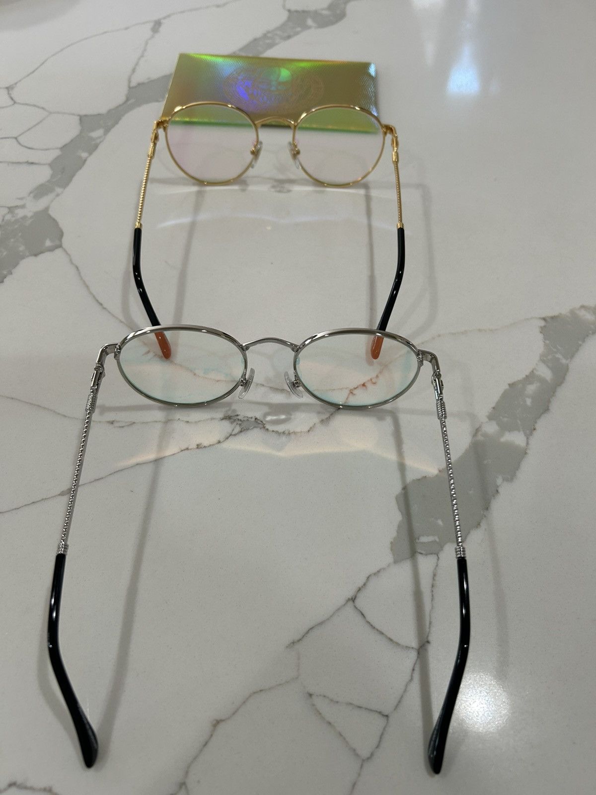 Vintage Frames Company UPSCALE VANDAL X VINTAGE FRAMES YELLOW GOLD & WHITE GOLD SET Size ONE SIZE - 6 Thumbnail