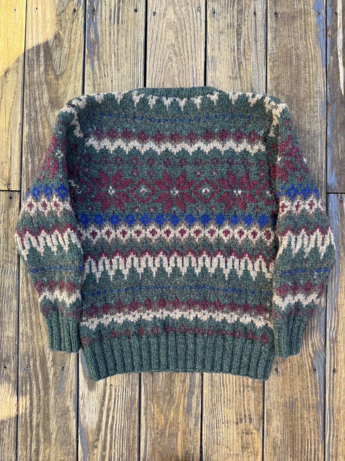 Polo Ralph Lauren × Ralph Lauren × Vintage Polo Ralph Lauren Vintage Fair Isle Knit Multi Sweater Large Size US L / EU 52-54 / 3 - 4 Thumbnail