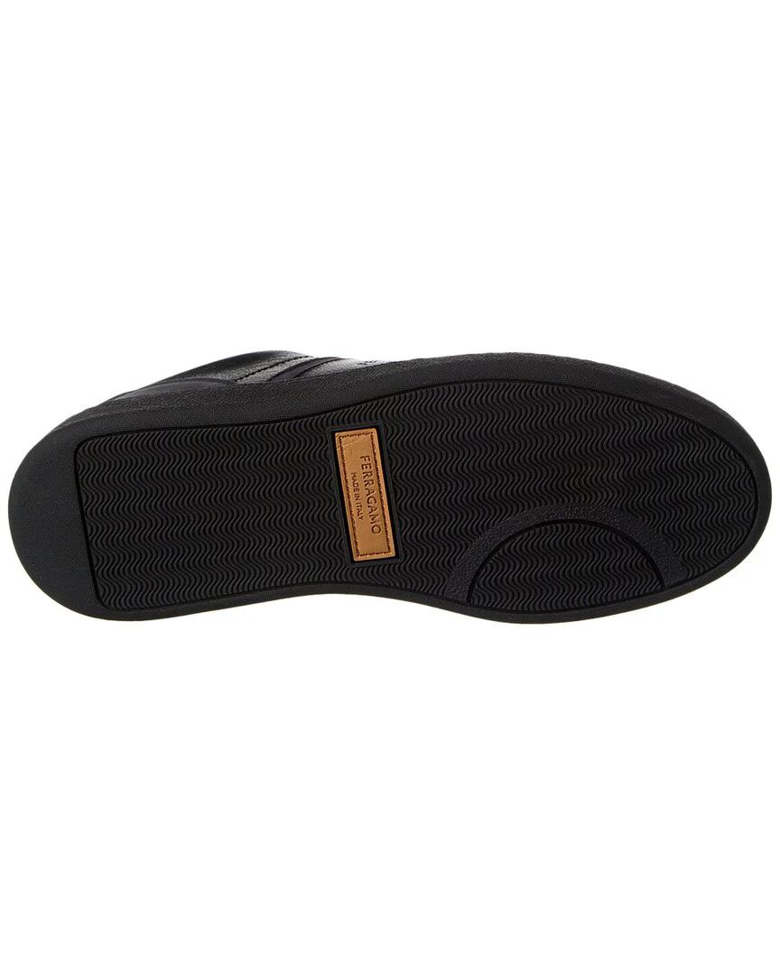 Salvatore Ferragamo o1s1rm1224 Achille Leather Sneakers in Black Size US 6.5 / IT 36.5 - 4 Thumbnail