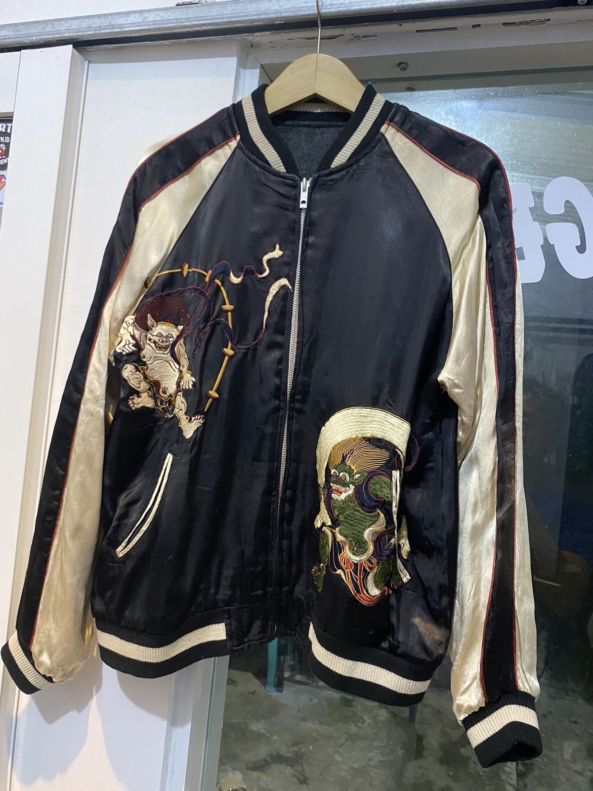 Japanese Brand Sukajan japanese classic Script Rayon Silk Jacket Size US M / EU 48-50 / 2 - 4 Thumbnail