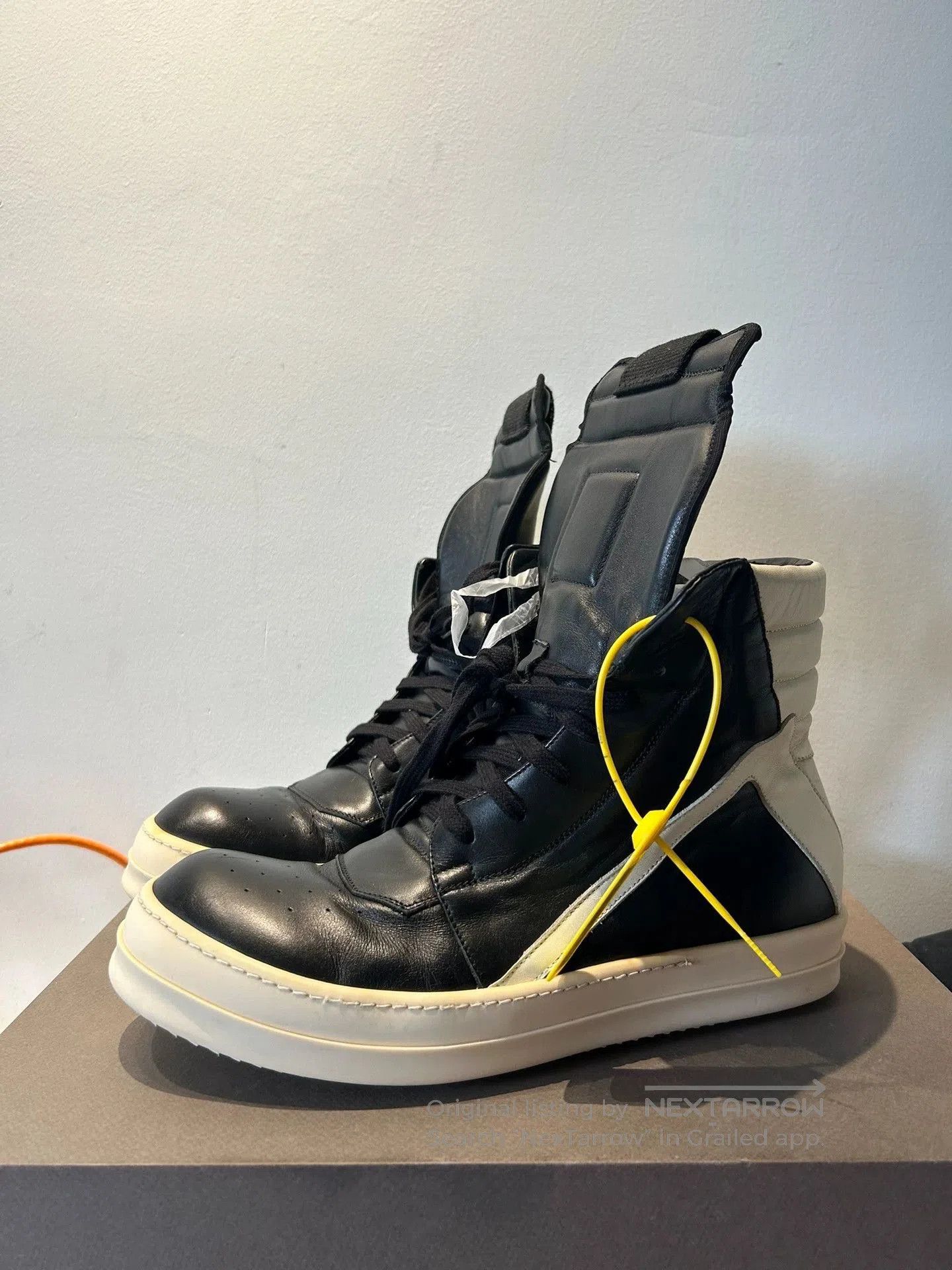 Rick Owens rick owens high-top leather sneakers size 43.5. Size US 10 / EU 43 - 1 Thumbnail