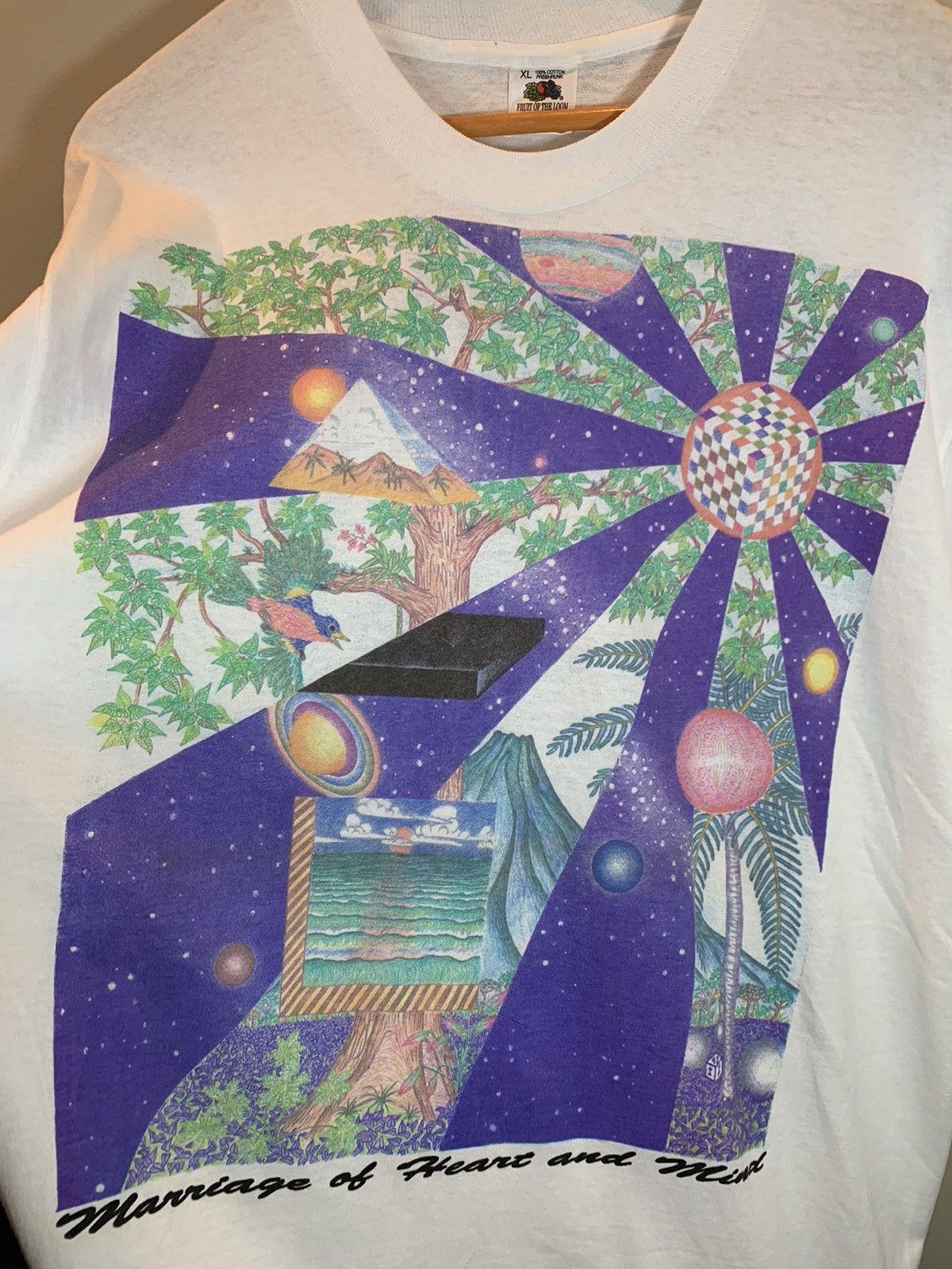 Vintage *RARE* Vintage Marriage of Heart And Mind USA-Made T-Shirt Size US XL / EU 56 / 4 - 3 Thumbnail