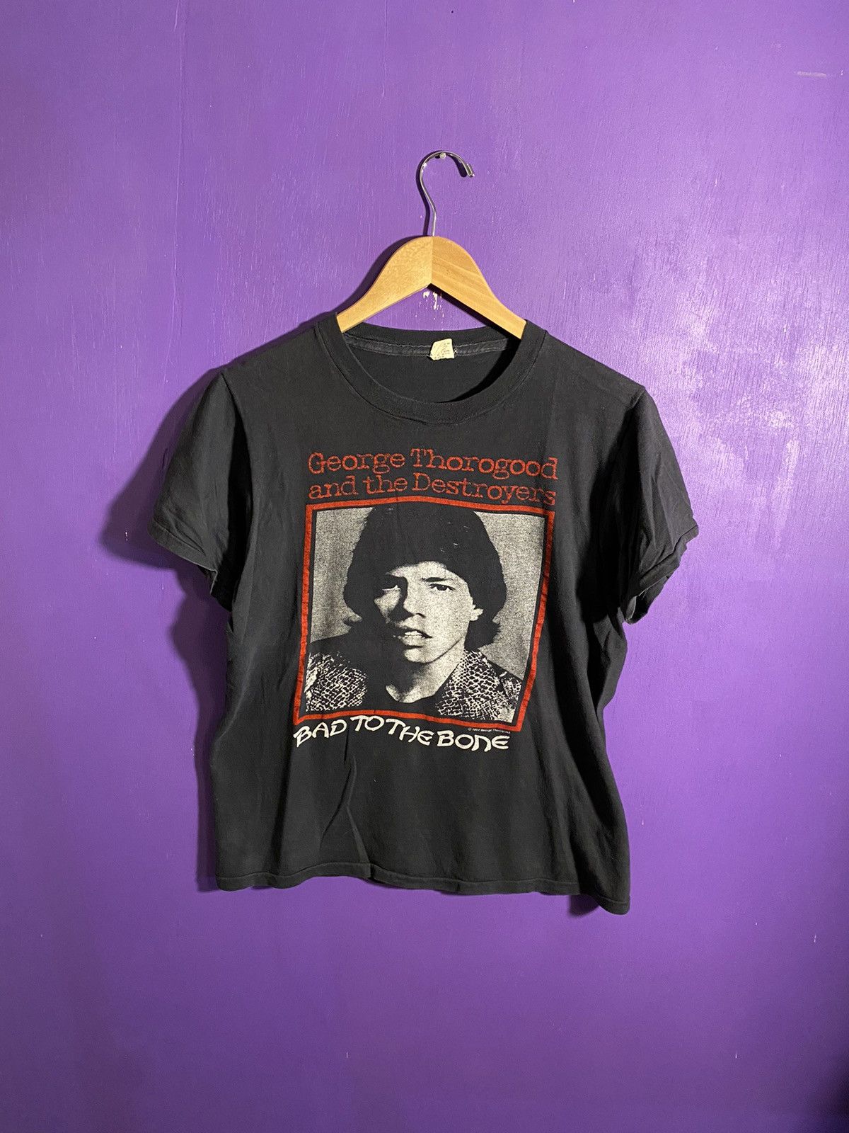 Band Tees × Vintage Vintage 1982 George Thorogood bad to the bone tour tee Size US M / EU 48-50 / 2 - 1 Thumbnail