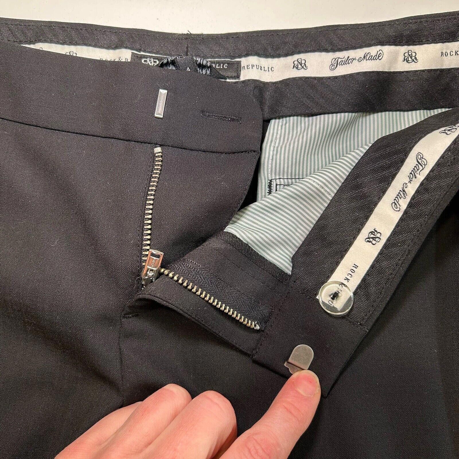 Rock & Republic Rock & Republic Women’s Black Wool Pants Sz 4 Tailor Made Size 27" / US 4 / IT 40 - 12 Thumbnail