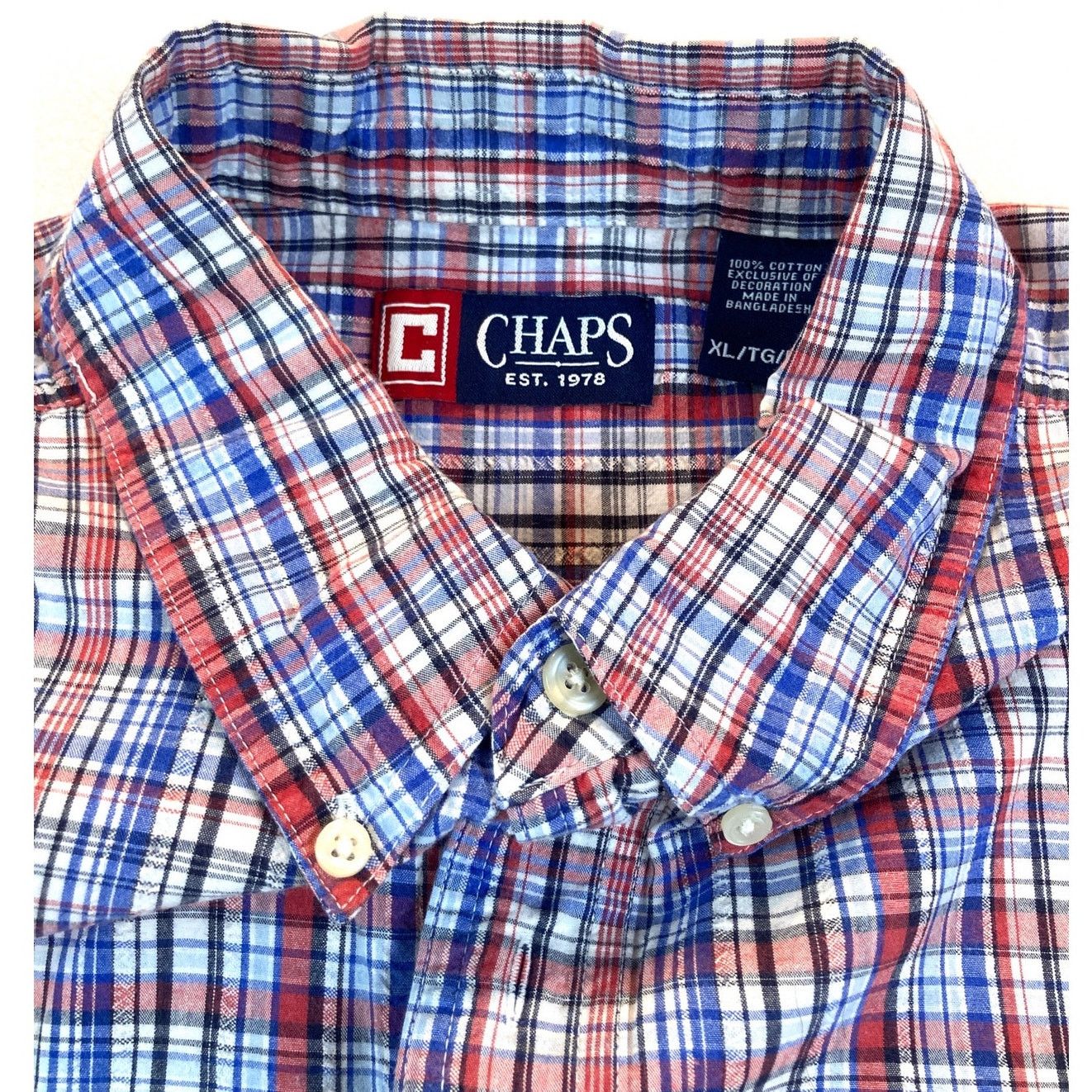 Chaps CHAPS Classic Nantucket Plaid Seersucker Shirt XL Size US XL / EU 56 / 4 - 4 Thumbnail