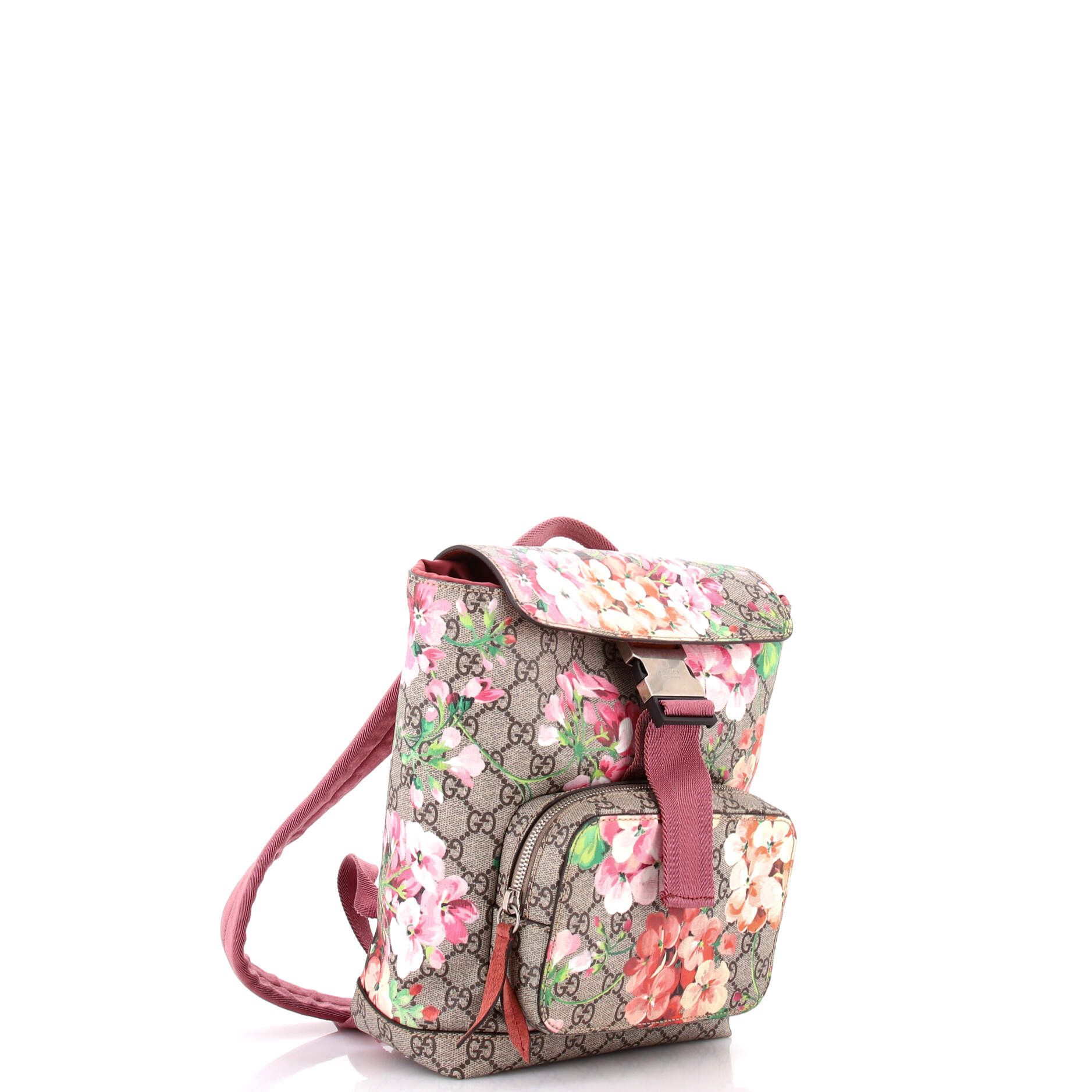 Gucci Buckle Backpack Blooms Print GG Coated Canvas Small Size ONE SIZE - 1 Thumbnail