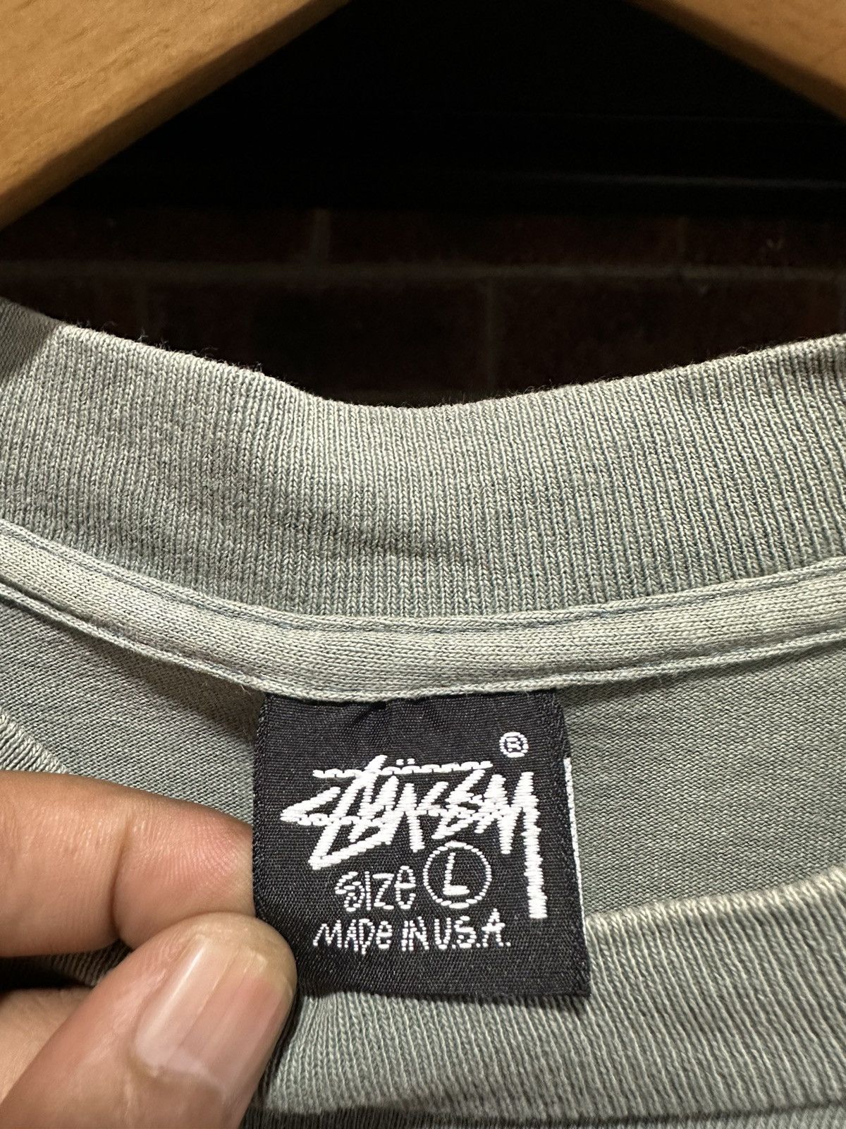 Stussy Vintage 80s Stussy Old Skool Crew Sun Faded Tee Size US L / EU 52-54 / 3 - 3 Thumbnail