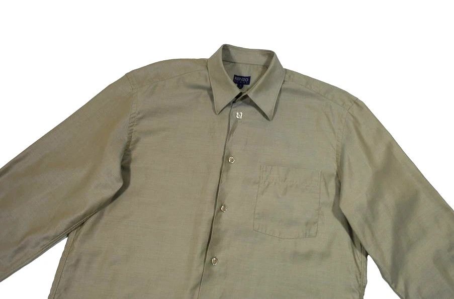 Kenzo Kenzo Homme Vintage Mustard Oil lridescent Shirt Mens Sz 39 Size US M / EU 48-50 / 2 - 2 Thumbnail