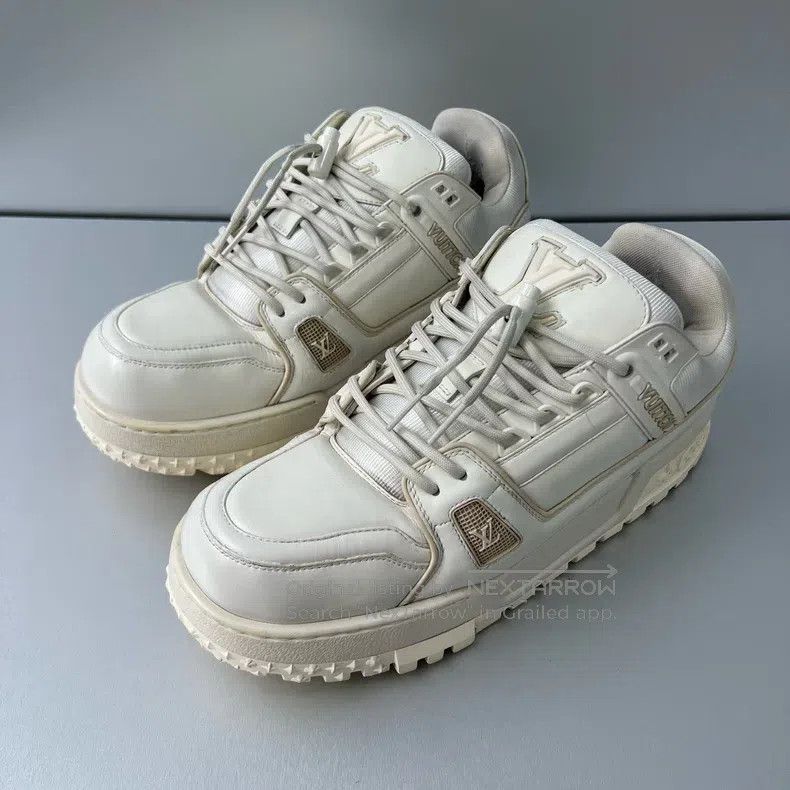 Louis Vuitton Louis Vuitton Trainer Maxi New White Fat Ding shoes Size US 8 / EU 41 - 1 Thumbnail