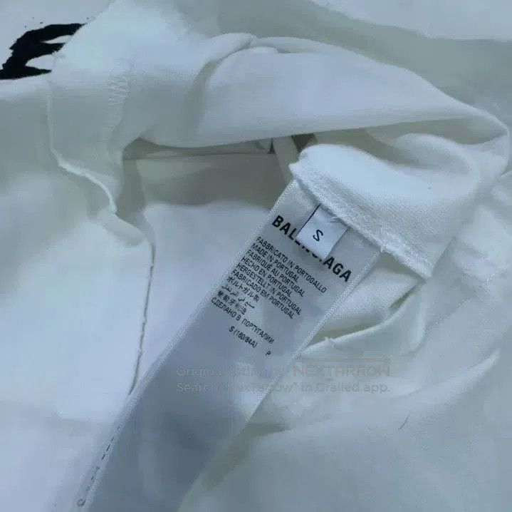 Balenciaga Balenciaga White Graphic Logo Short Sleeve T. Size US S / EU 44-46 / 1 - 6 Thumbnail