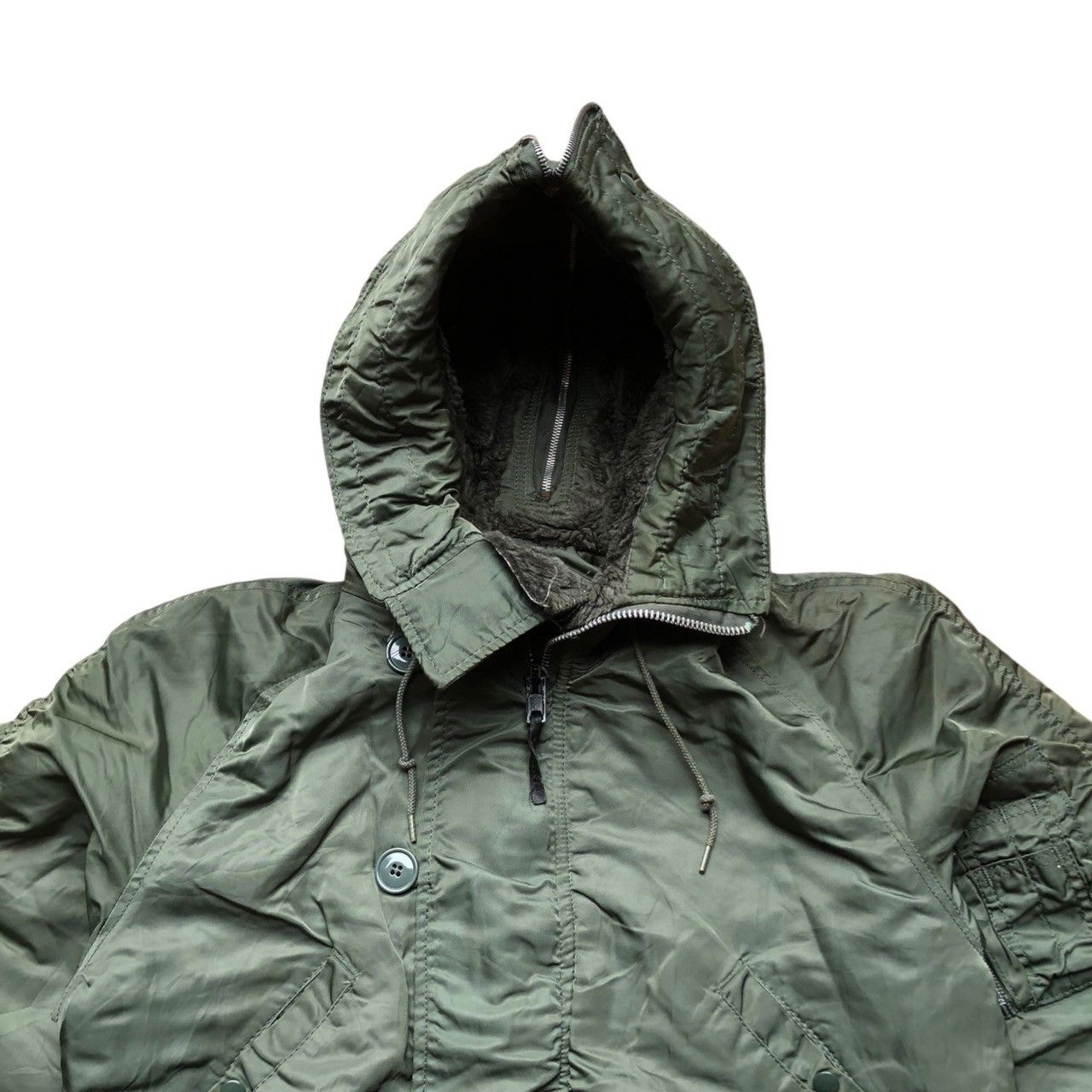 Alpha Industries Vintage 90s Alpha Industries N-2B Hoodie Bomber Jacket Size US M / EU 48-50 / 2 - 3 Thumbnail