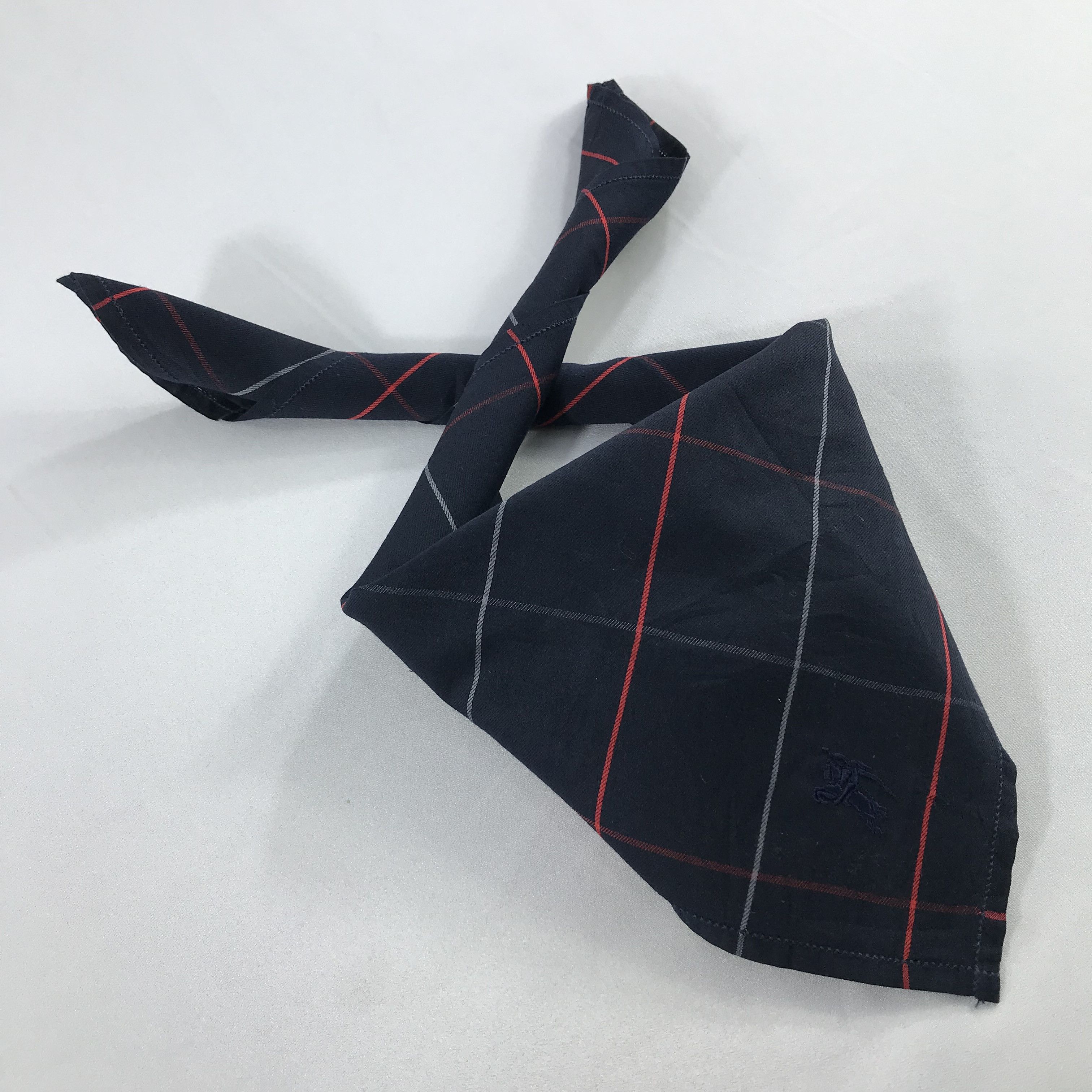 Burberry × Vintage Burberry Bandana / Handkerchief / Neckerchief - S2564 Size ONE SIZE - 5 Thumbnail