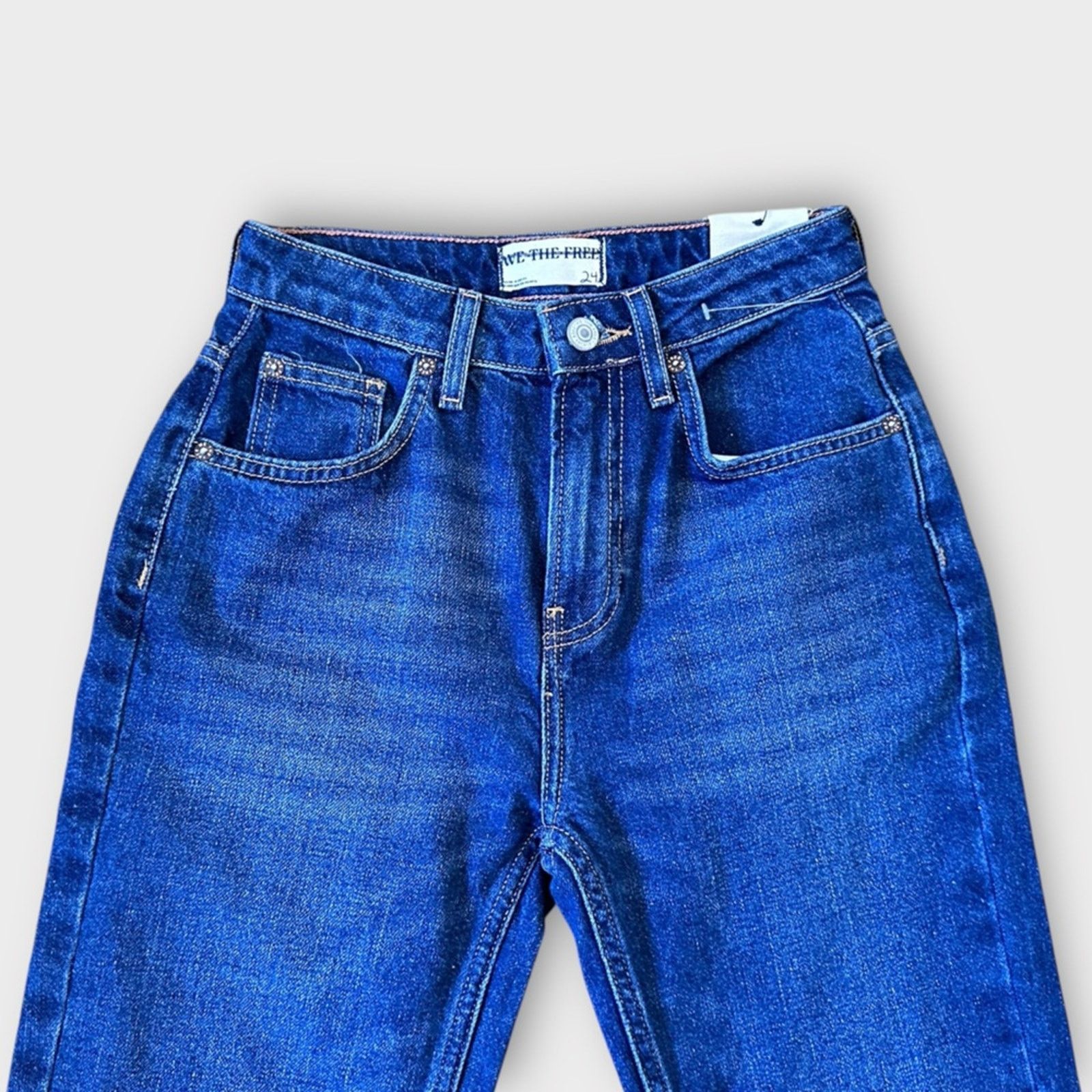 Free People NWT Free People The Pacifica Straight Leg Jean Size 24" / US 00 / IT 34 - 6 Thumbnail