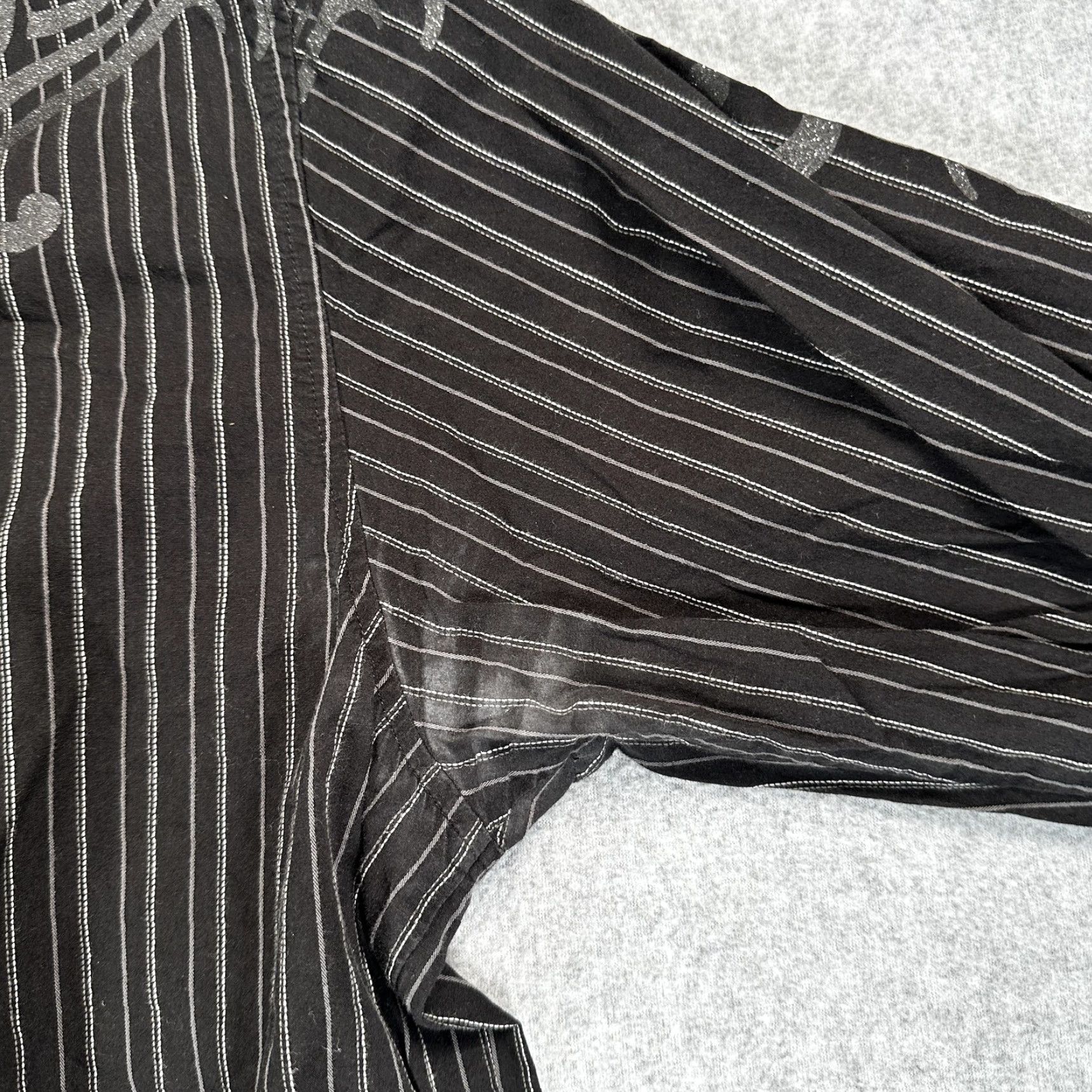 Southpole Southpole Shirt Mens 5XL Black Stripe Long Sleeve Tribal Graphic Button Front Size US XXL / EU 58 / 5 - 5 Thumbnail