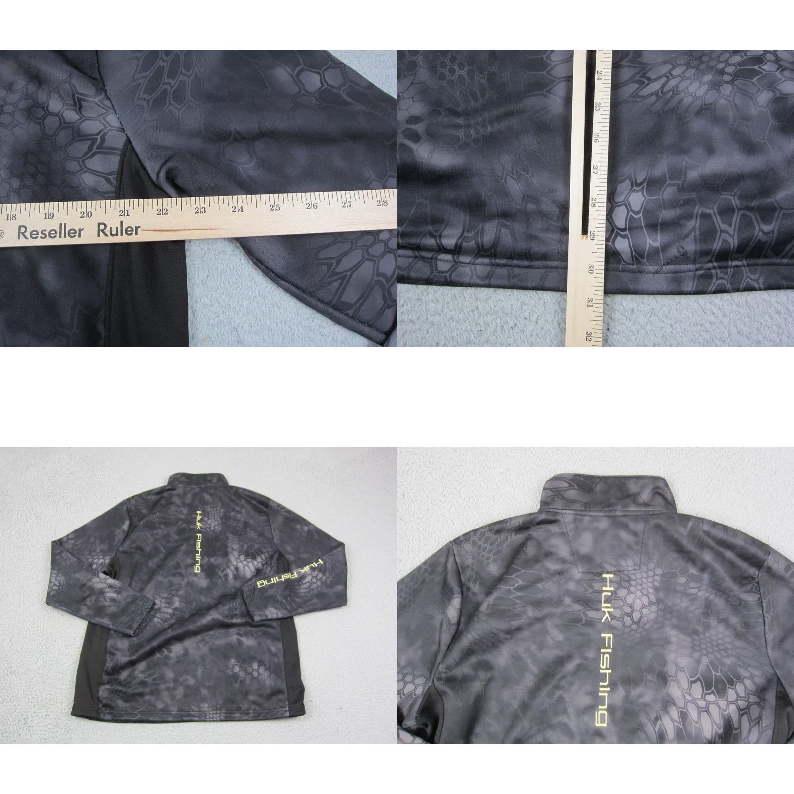 Vintage Huk Shirt Sweatshirt Men L Black Camo 1/4 Zip Performance Fishing Kryptek Shirt Size US L / EU 52-54 / 3 - 8 Thumbnail
