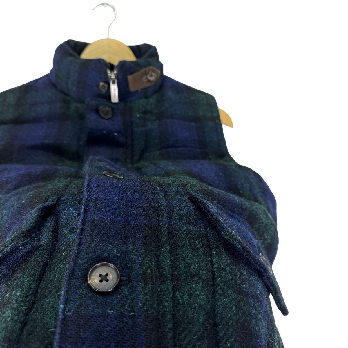 Harris Tweed 🌟KENT X HARRIS TWEED PUFFER WOOL TARTAN VEST Size US L / EU 52-54 / 3 - 5 Thumbnail