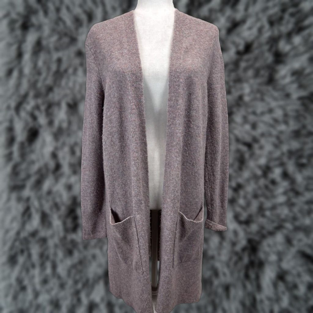 Madewell Madewell Kent Cardigan Sweater Womens Small Lavender Grey Merino Blend Long Sleeve Size S / US 4 / IT 40 - 1 Thumbnail