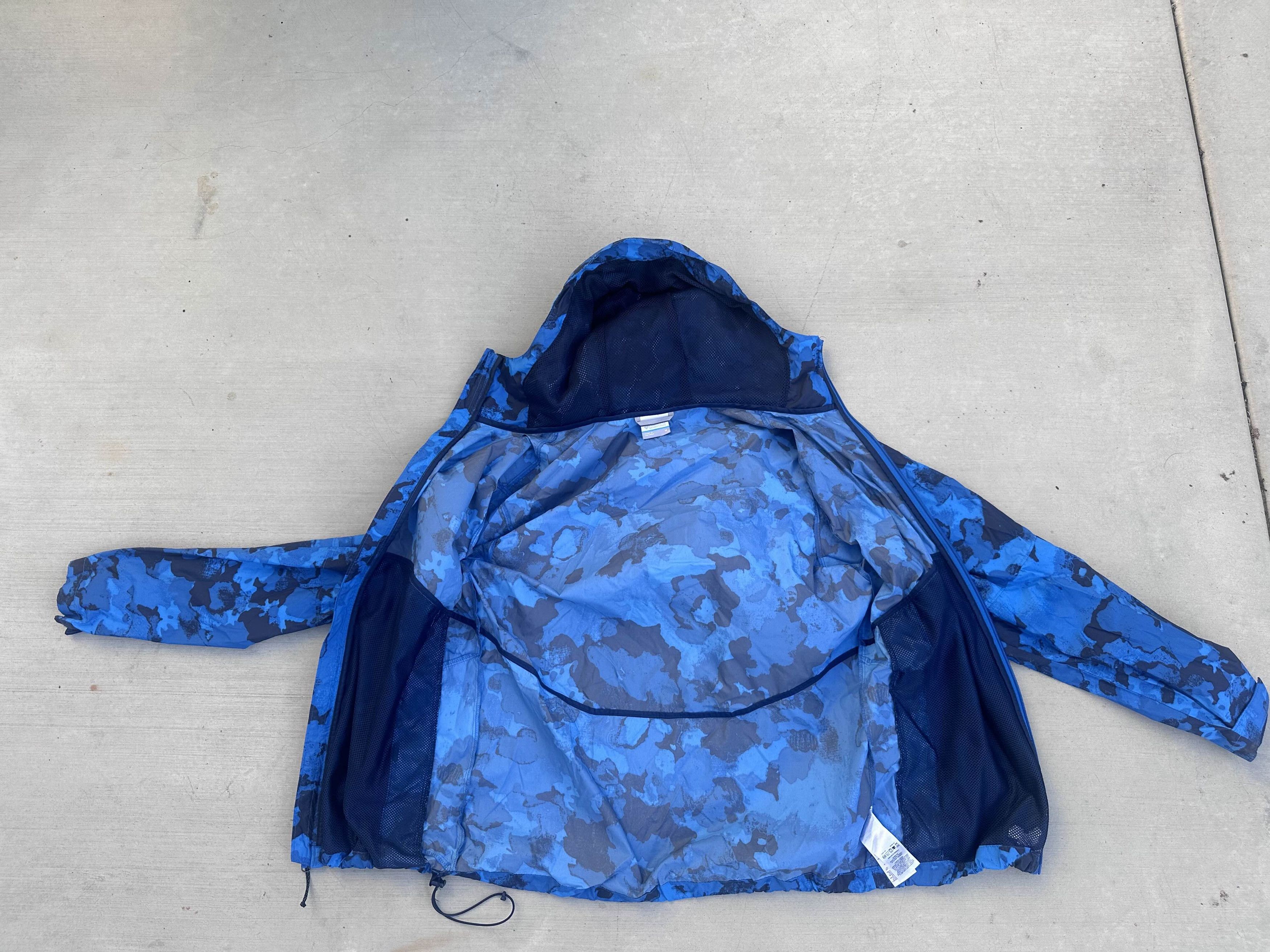 Columbia 🧥 Columbia Blue Camo Packable Windbreaker Jacket Size US M / EU 48-50 / 2 - 2 Thumbnail