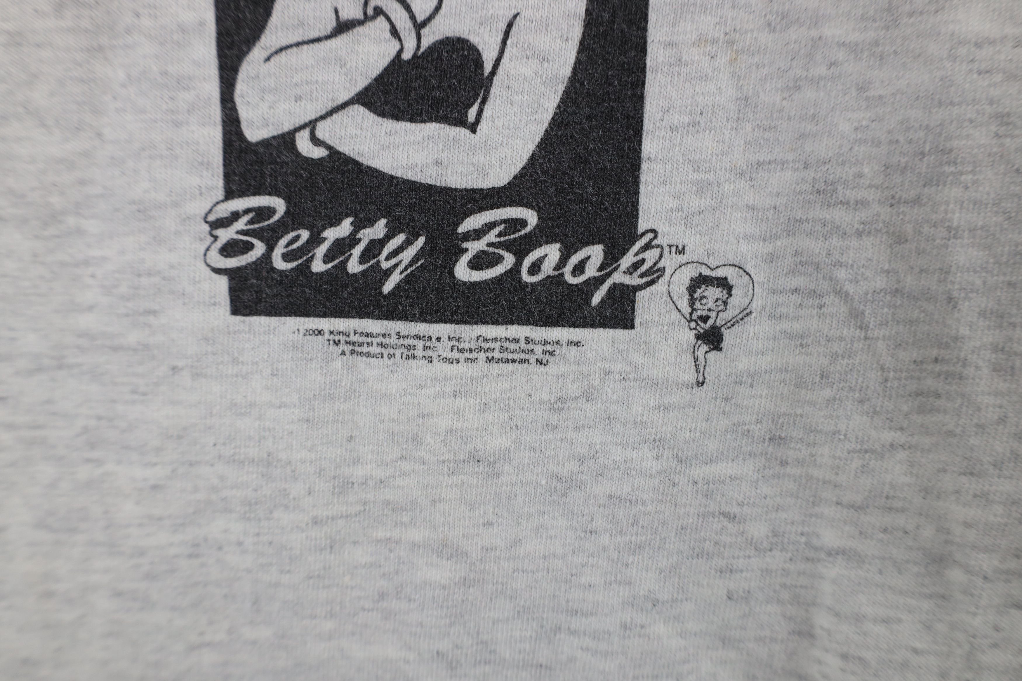 Vintage Vintage Y2K 2000 Betty Boop Short Sleeve T-Shirt Gray Size US L / EU 52-54 / 3 - 5 Thumbnail