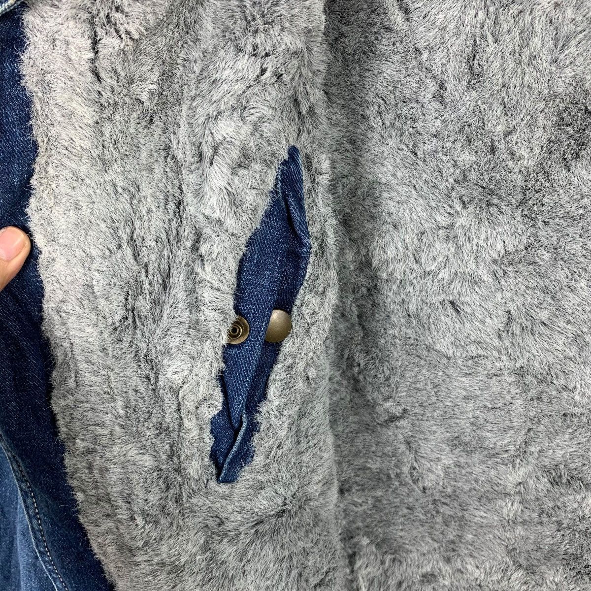 Avirex Vintage AVIREX USA B-3 Spec No 7550 Shearling Denim Jacket Size US L / EU 52-54 / 3 - 8 Thumbnail