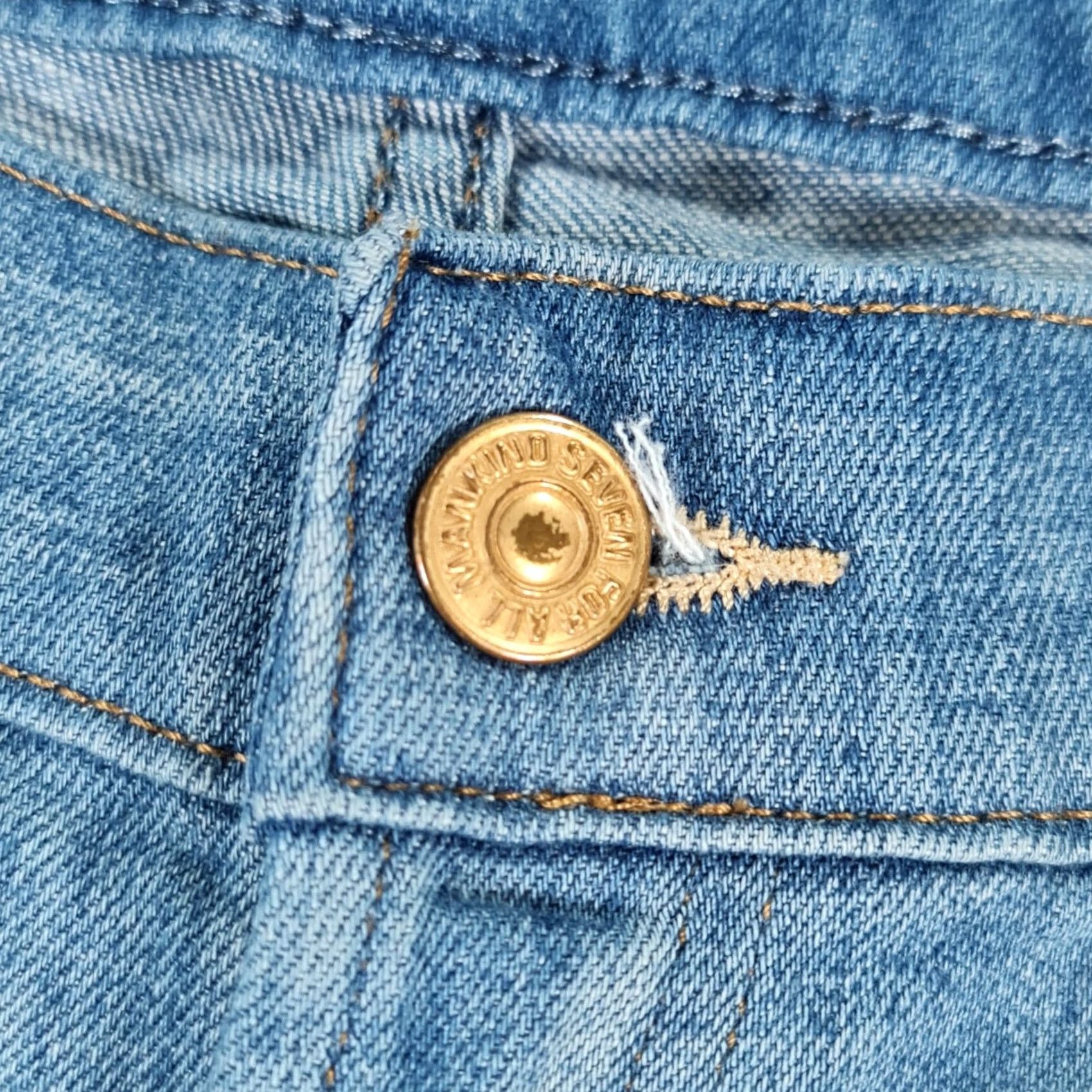 7 For All Mankind 7 For All Mankind Josie Jeans Women's W28 L27 Blue Distressed Stretch Denim 5-Pocket Ankle Size 28" / US 6 / IT 42 - 4 Thumbnail