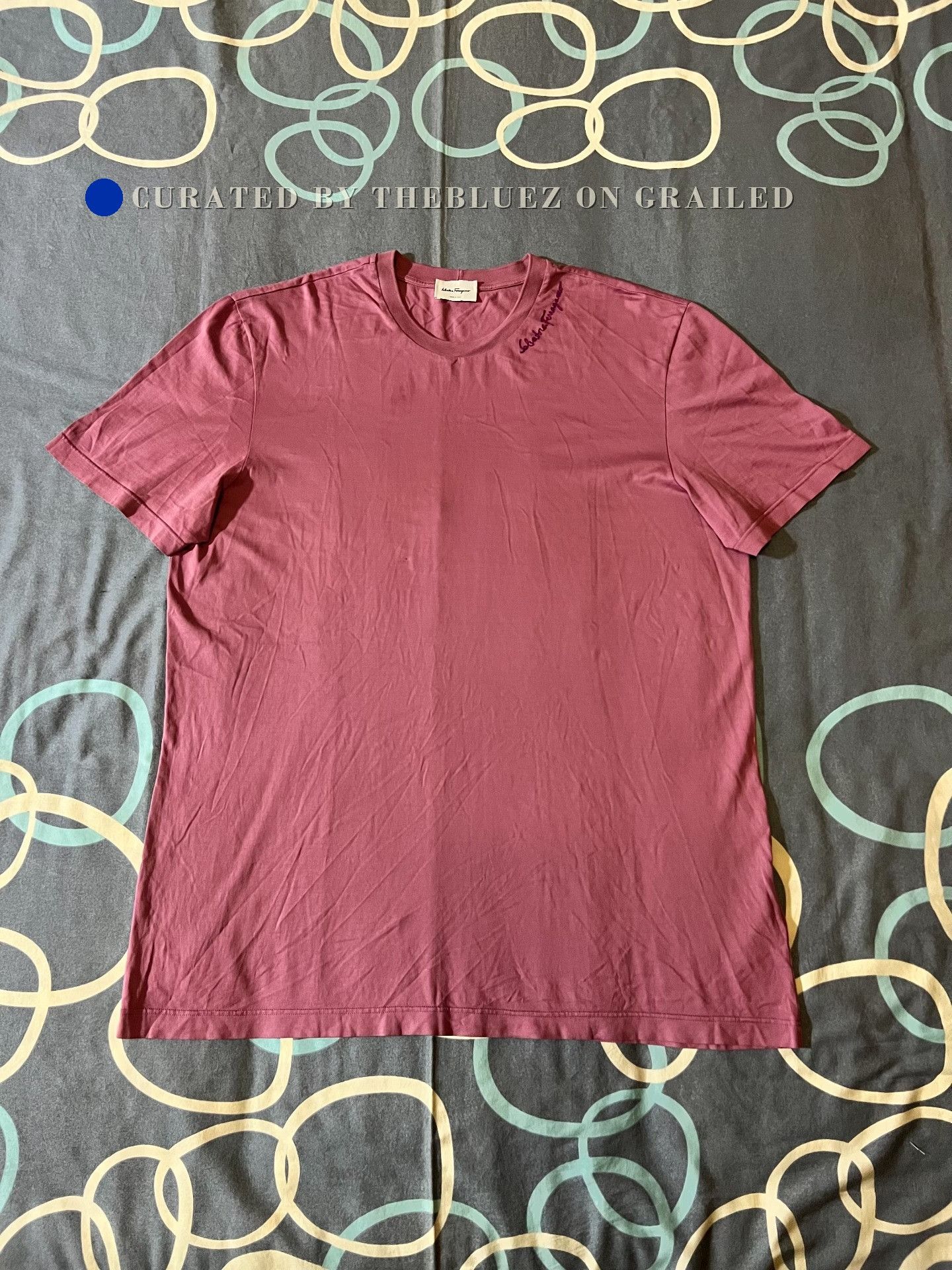 Salvatore Ferragamo Ferragamo Logo Embroidered Short-Sleeve T-Shirt Size US XXL / EU 58 / 5 - 1 Thumbnail