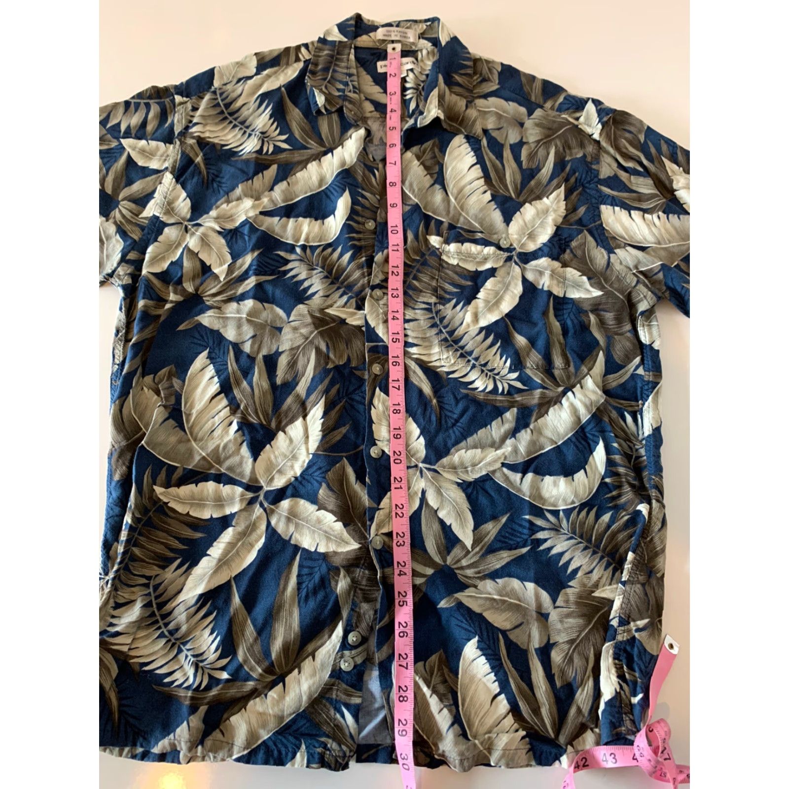Pierre Cardin Pierre Cardin Short Sleeve Aloha Floral Button Up Shirt Men L Blue Brown Tan Size US L / EU 52-54 / 3 - 4 Thumbnail