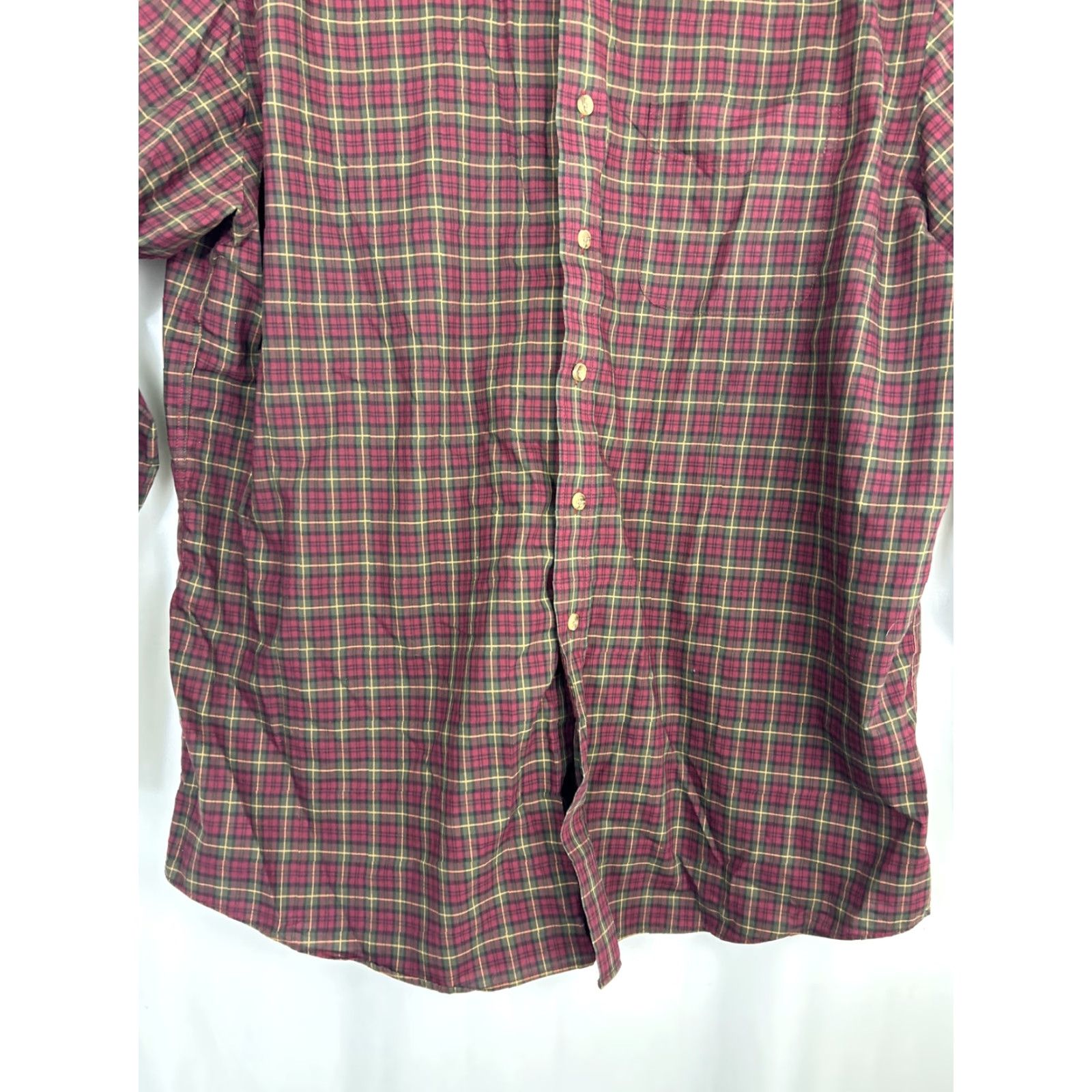Vintage LL Bean Men’s Medium Red Green Plaid Lumberjack Shirt Long Sleeve Button-Up Size US XL / EU 56 / 4 - 4 Thumbnail