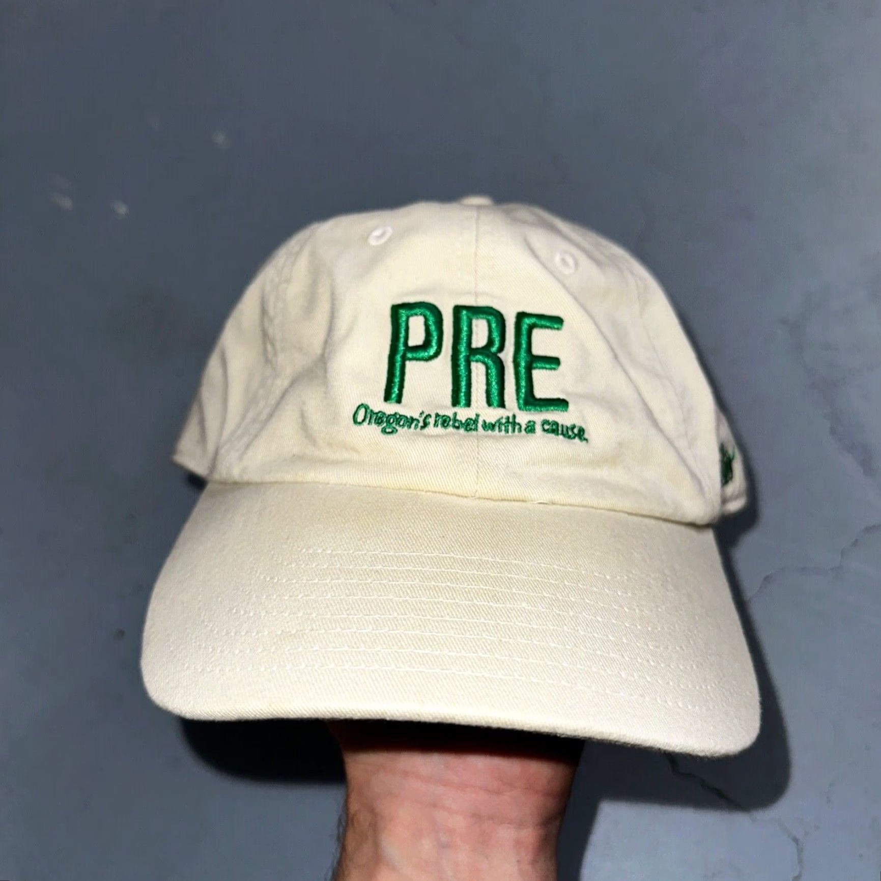 Nike VINTAGE Nike GO PRE Hat Cap Strap Back Swoosh 90s Tailwind Prefontaine White Men One Size Baseball Cap Logo Vintage Mens Hats Size ONE SIZE - 2 Thumbnail