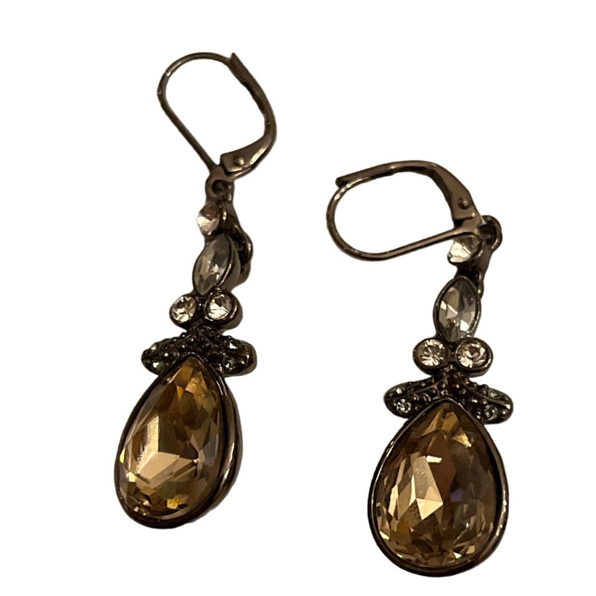 Givenchy Givenchy Vintage Peach Crystal Drop Earrings Size ONE SIZE - 1 Thumbnail