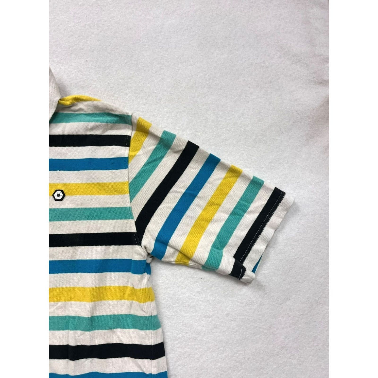 Southpole VINTAGE Southpole Polo Shirt Mens L Striped Yellow Blue Green White 6848 Size US L / EU 52-54 / 3 - 6 Thumbnail