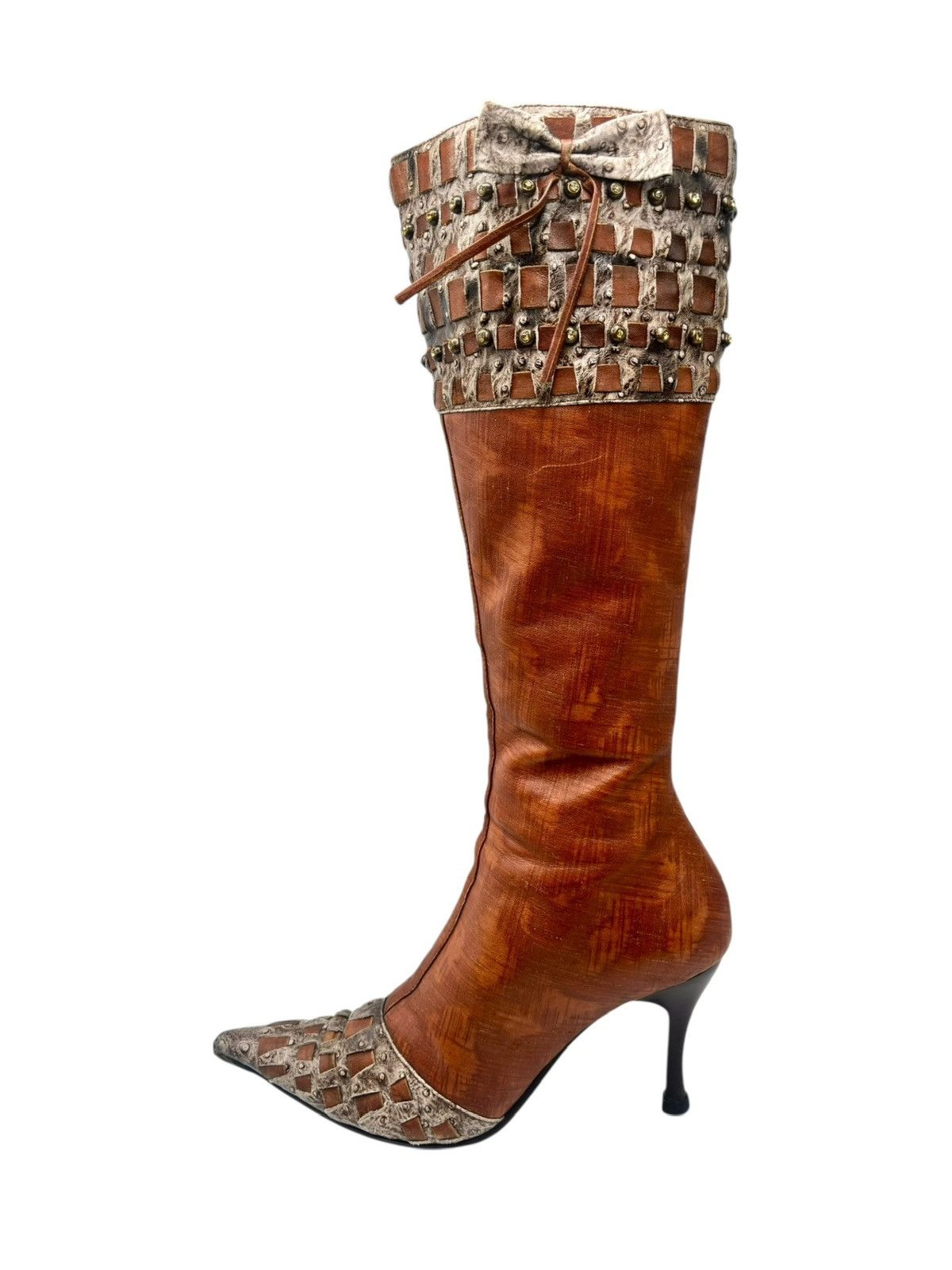 Vintage Vintage knee high brown leather boots Size 38 Size US 8 / IT 38 - 7 Thumbnail