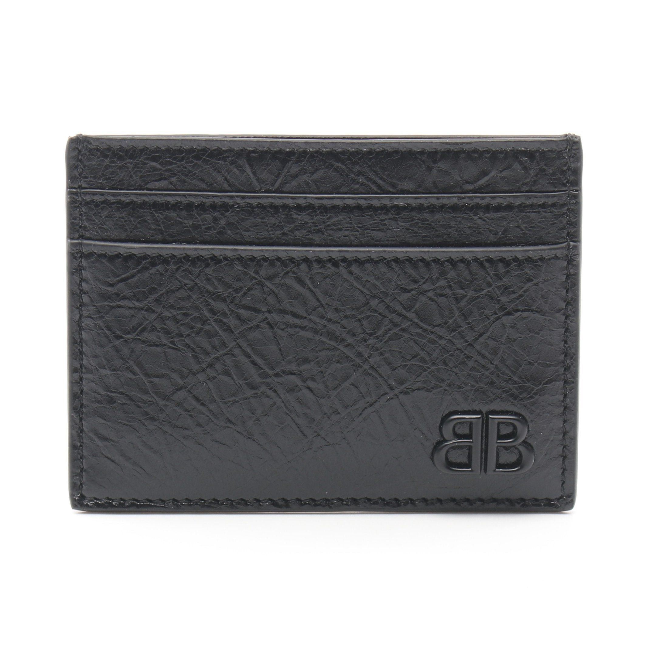 Balenciaga Balenciaga Monaco Card Case Leather Black Size ONE SIZE - 1 Thumbnail