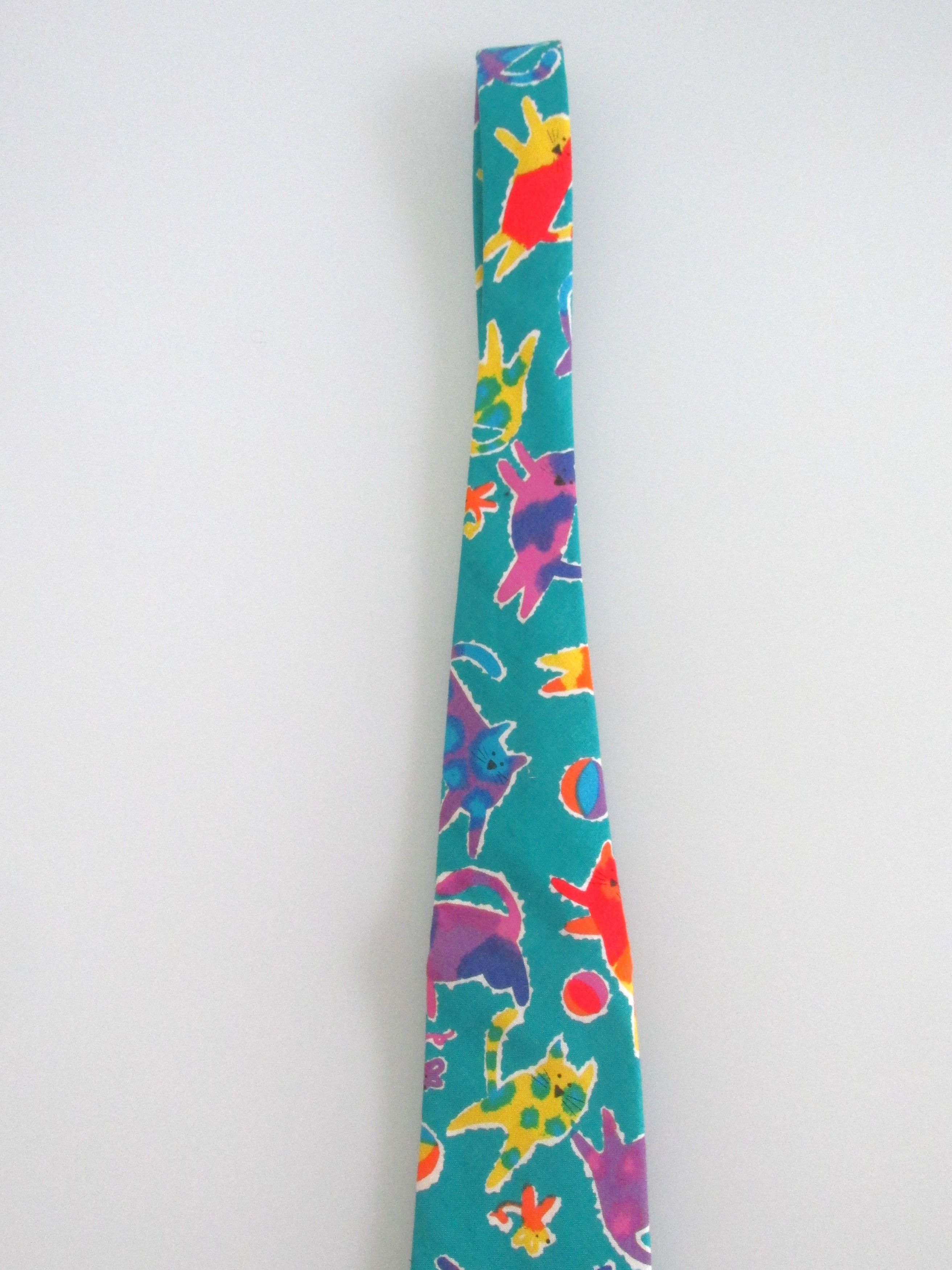 Lands' End Lands' End Men's "Cat" Cotton Tie Size ONE SIZE - 3 Thumbnail