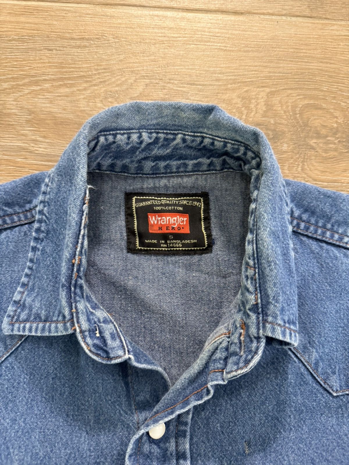 Wrangler Wrangler Hero Denim Pearl Snap Shirt Size US S / EU 44-46 / 1 - 3 Thumbnail